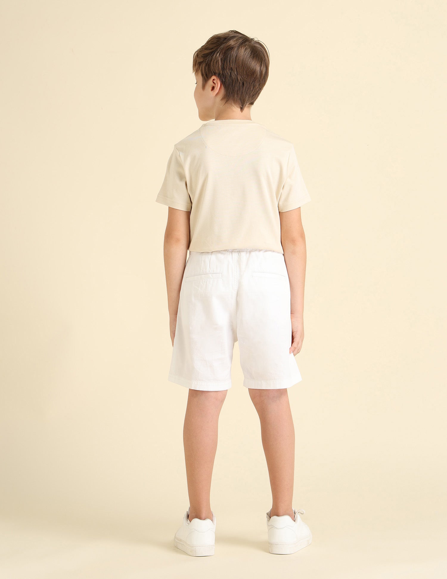 Boys Solid Regular Fit Bermuda Shorts White - U.S. POLO ASSN. | Large