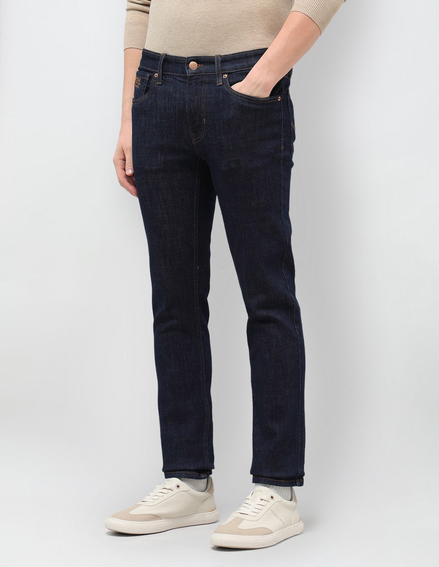 Regallo Skinny Fit Blue Jeans Dark Blue - U.S. Polo Assn. India | Large