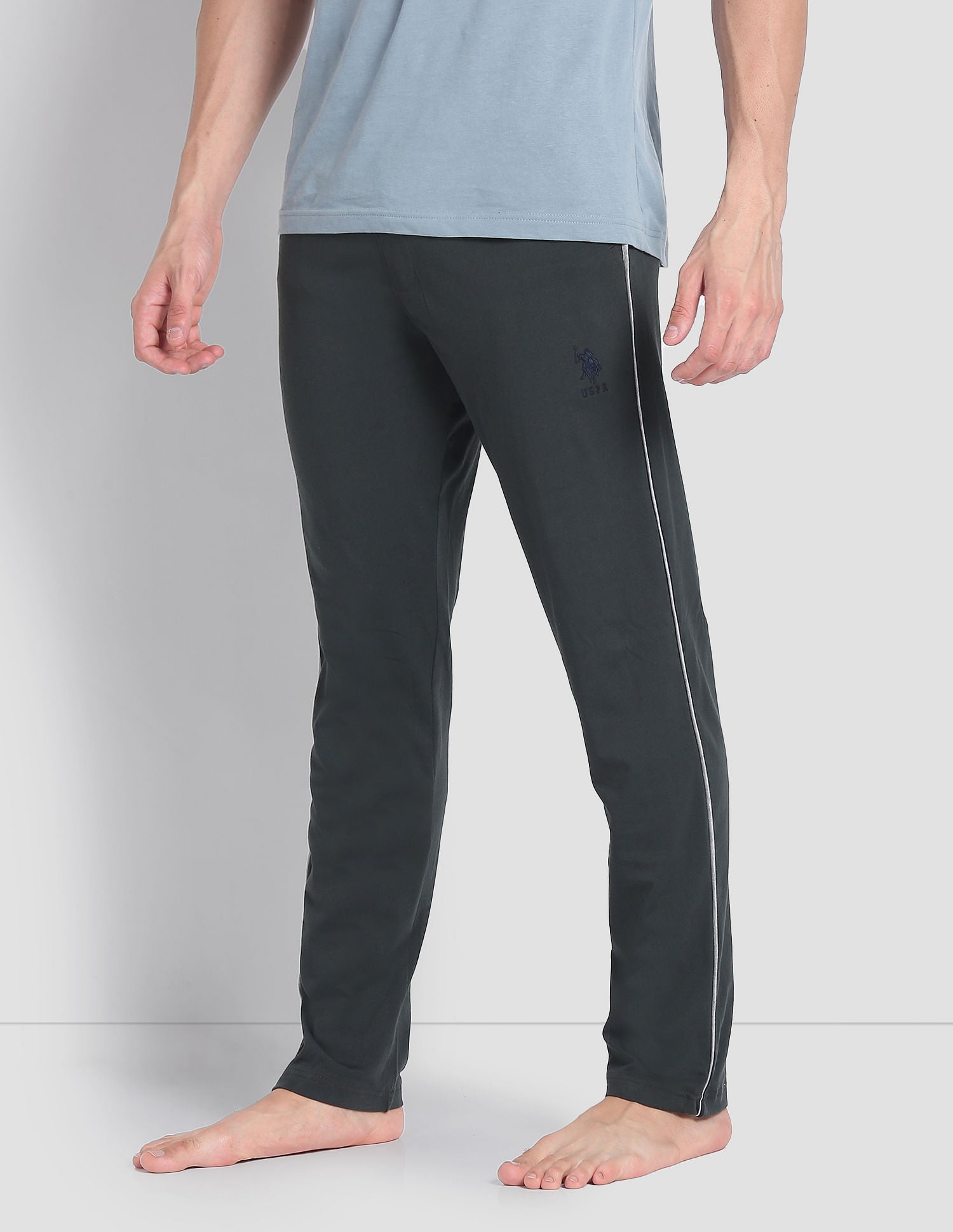 Solid LR001 Lounge Track Pants - Pack Of 1 Dark Green - U.S. POLO ASSN. | Large