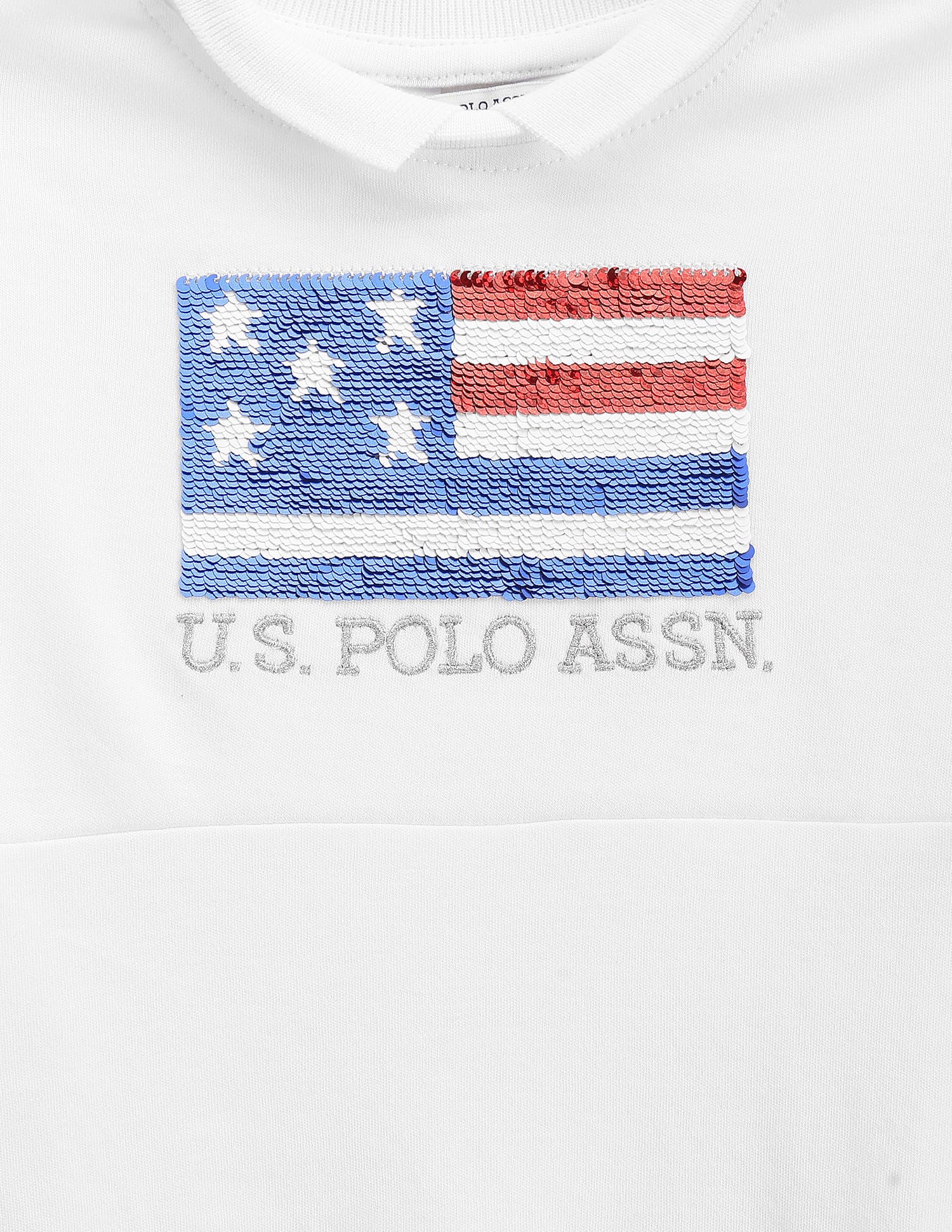 Girls Flip Sequin Flag Dress White - U.S. Polo Assn. India | Large