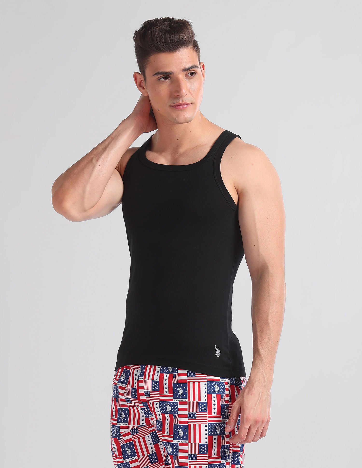 Pure Cotton EV006 Vest - Pack Of 1 Black - U.S. POLO ASSN. | Large