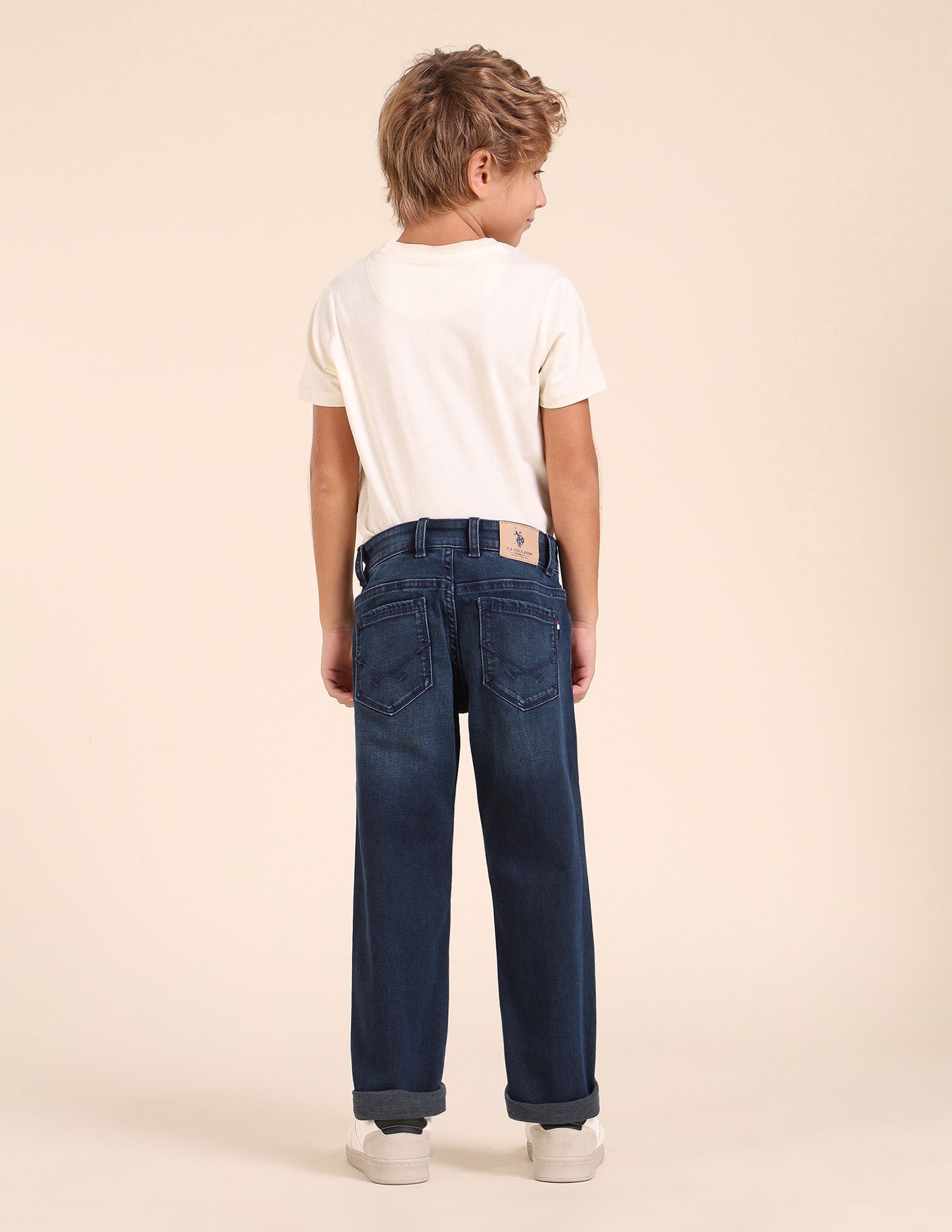 Boys Whiskered Relaxed Fit Jeans Dark Blue - U.S. POLO ASSN. | Large