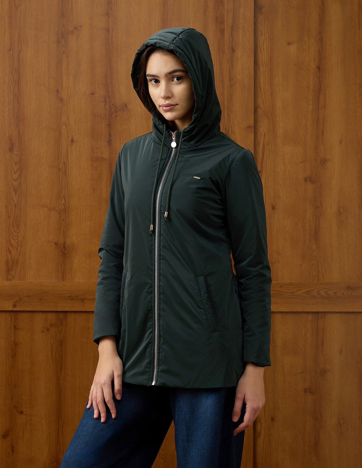 Solid Regular Fit Hooded Jacket Green - U.S. POLO ASSN. | Large