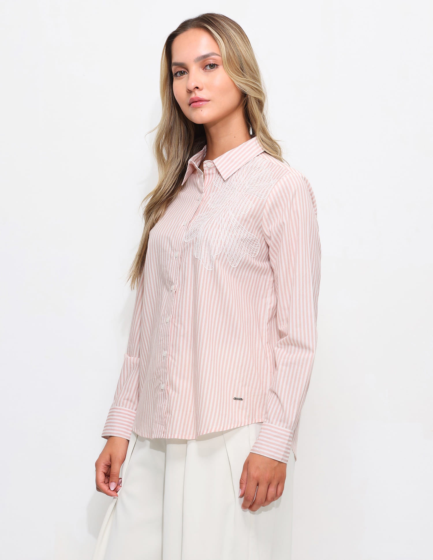 Vertical Striped Regular Fit Shirt Pink - U.S. Polo Assn. India | Large