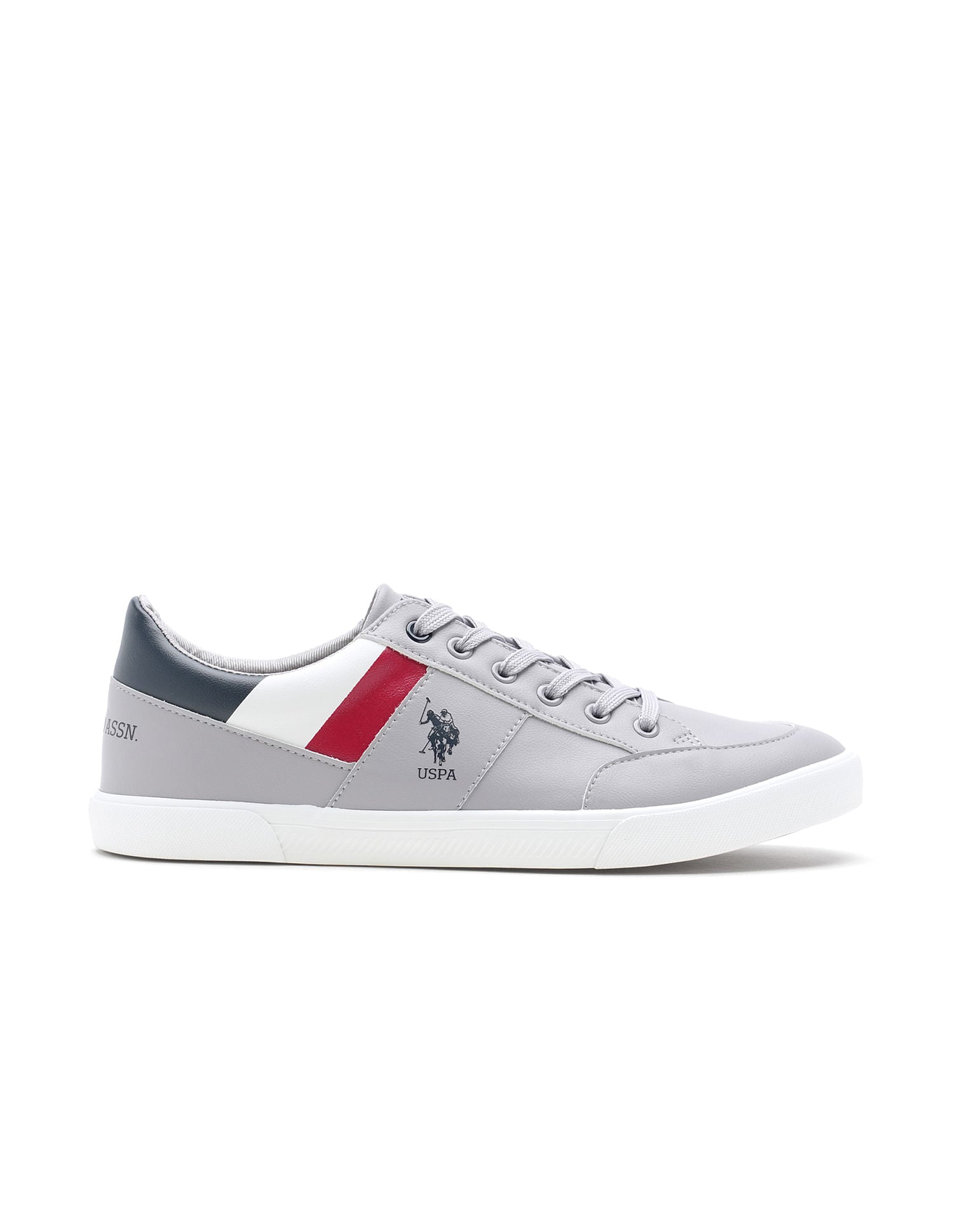 Men Brand Stripe Aspen Sneakers Grey - U.S. Polo Assn. India | Large