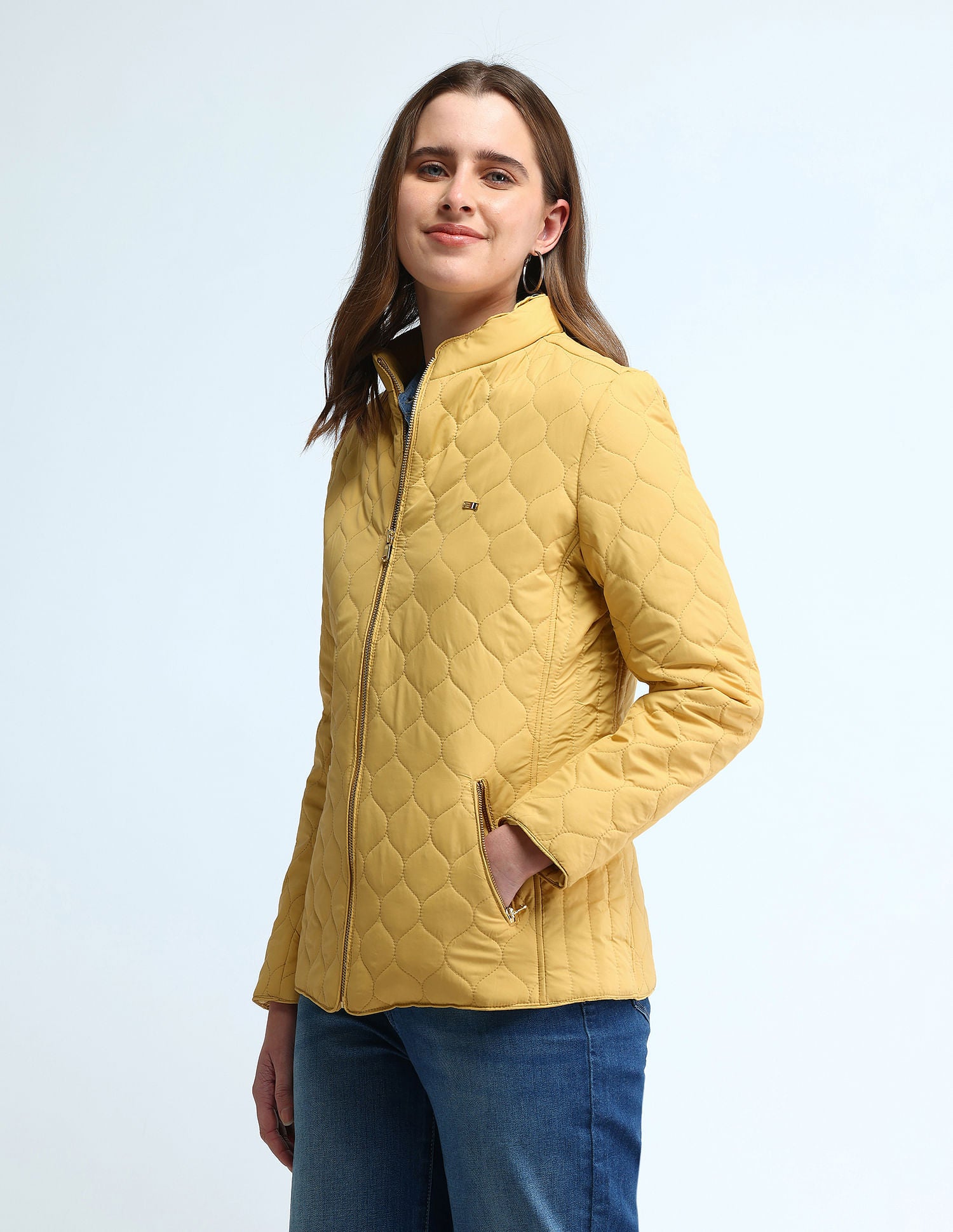 Regular Fit Quilted Jacket Mustard - U.S. POLO ASSN. | Large