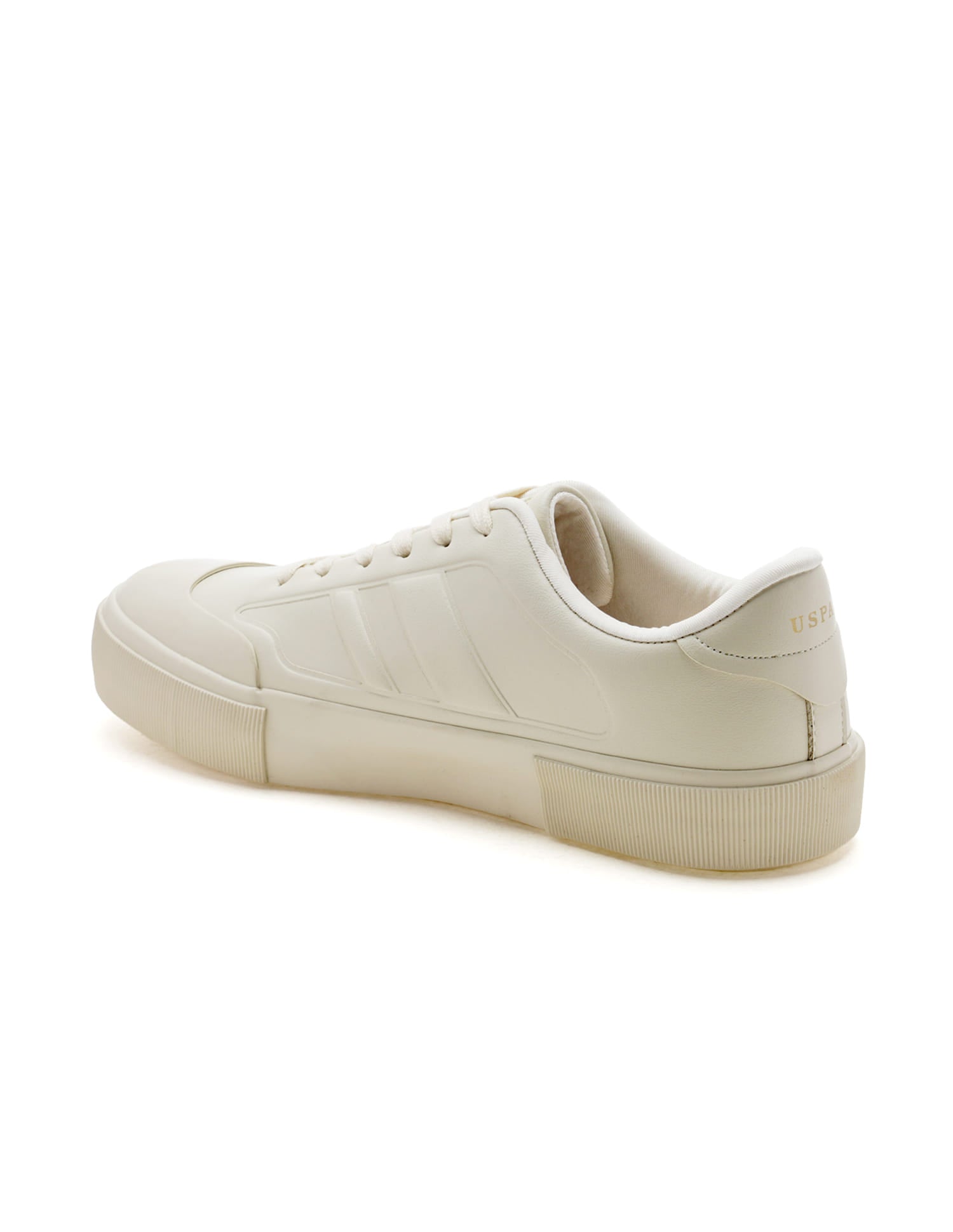 Men Solid Levi Sneakers Beige - U.S. Polo Assn. India | Large