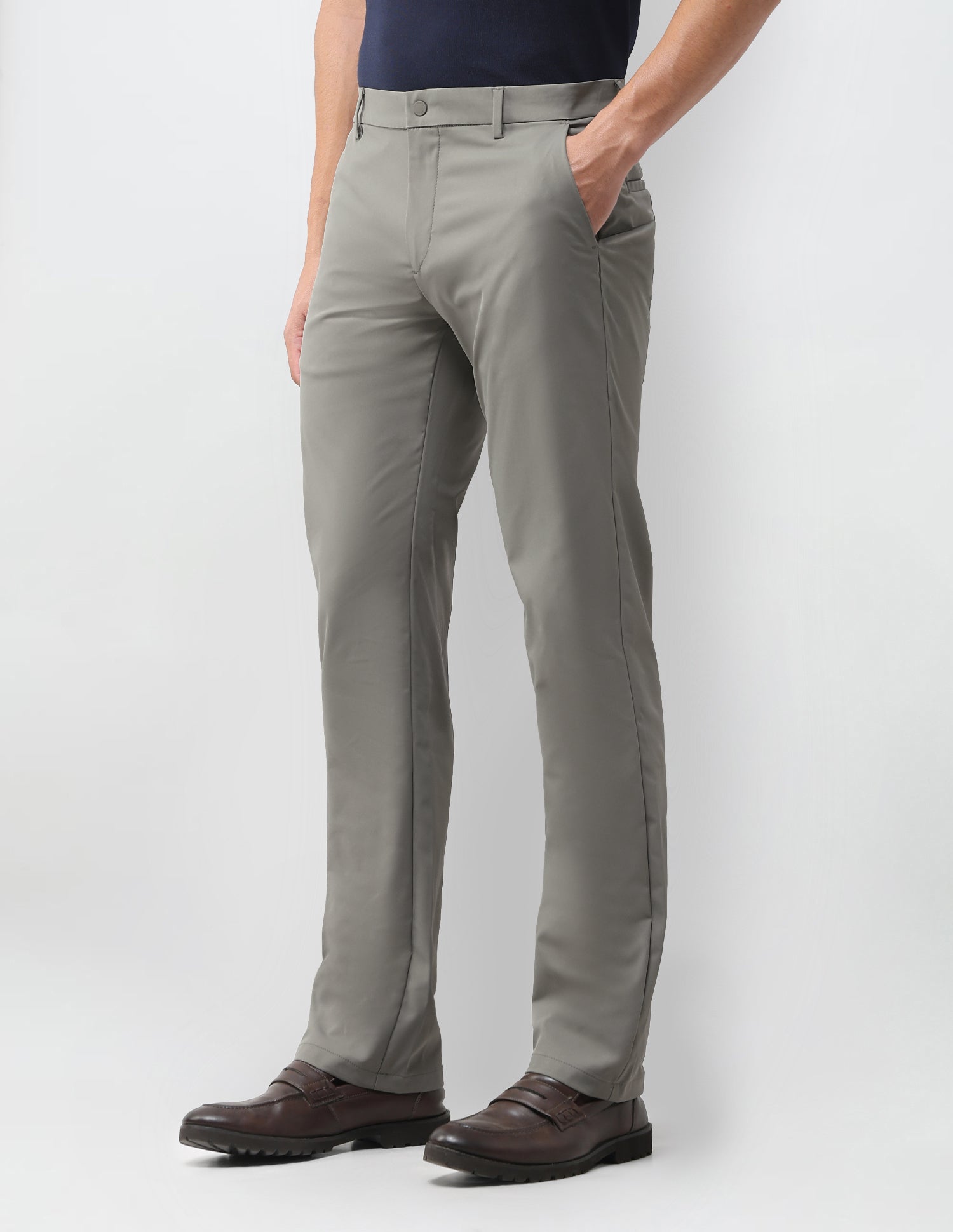 Mid Rise Riley Straight Fit Trousers Green - U.S. Polo Assn. India | Large