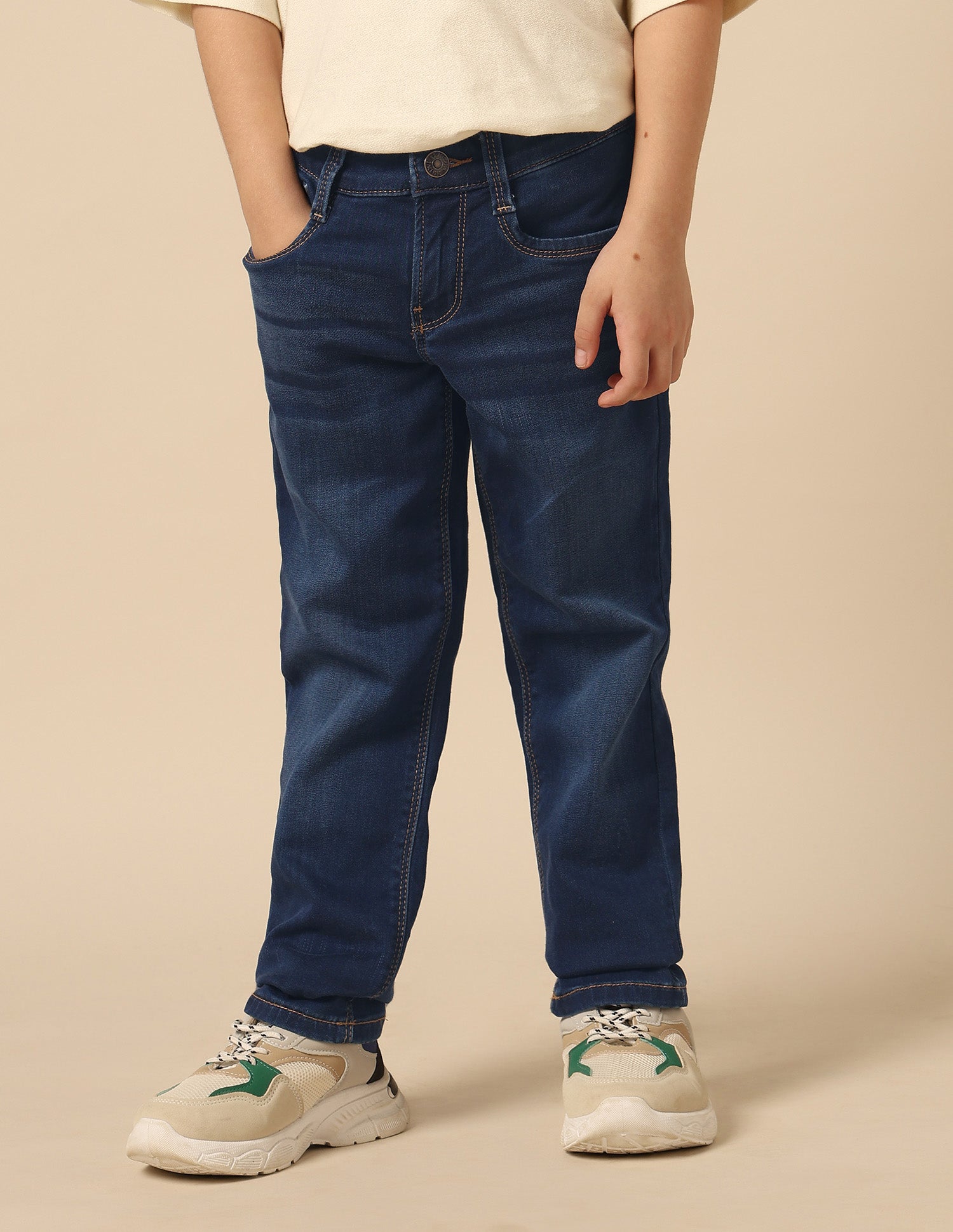 Boys Slim Fit Mid Rise Jeans Medium Wash - U.S. POLO ASSN. | Large