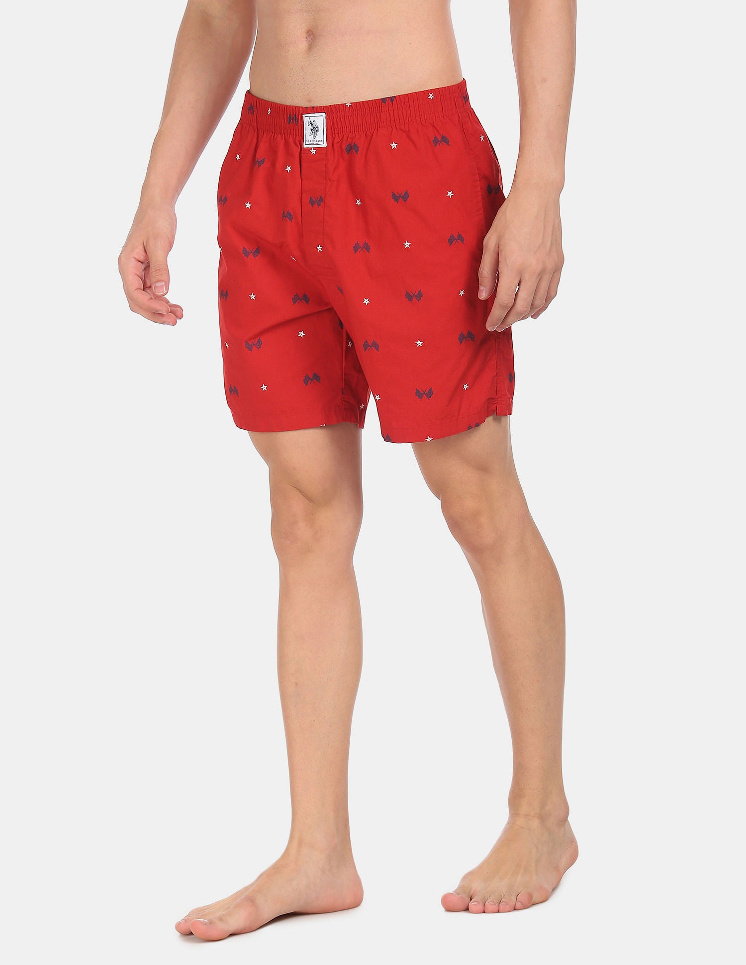 Comfort Fit Print Cotton I663 Boxers - Pack Of 1 Red Flag - U.S. POLO ASSN. | Large
