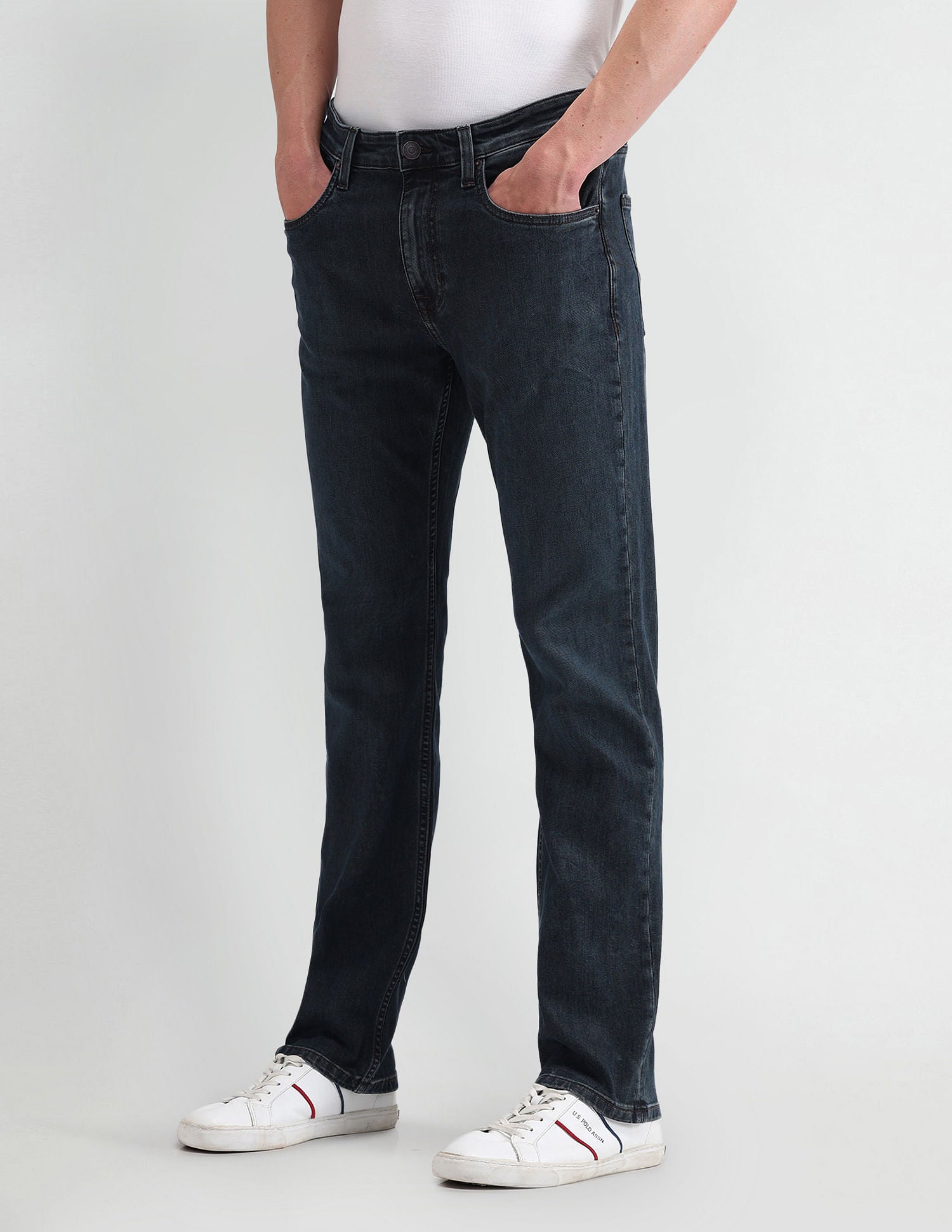 Slim Straight Fit Blue Jeans Dark-Blue - U.S. POLO ASSN. | Large