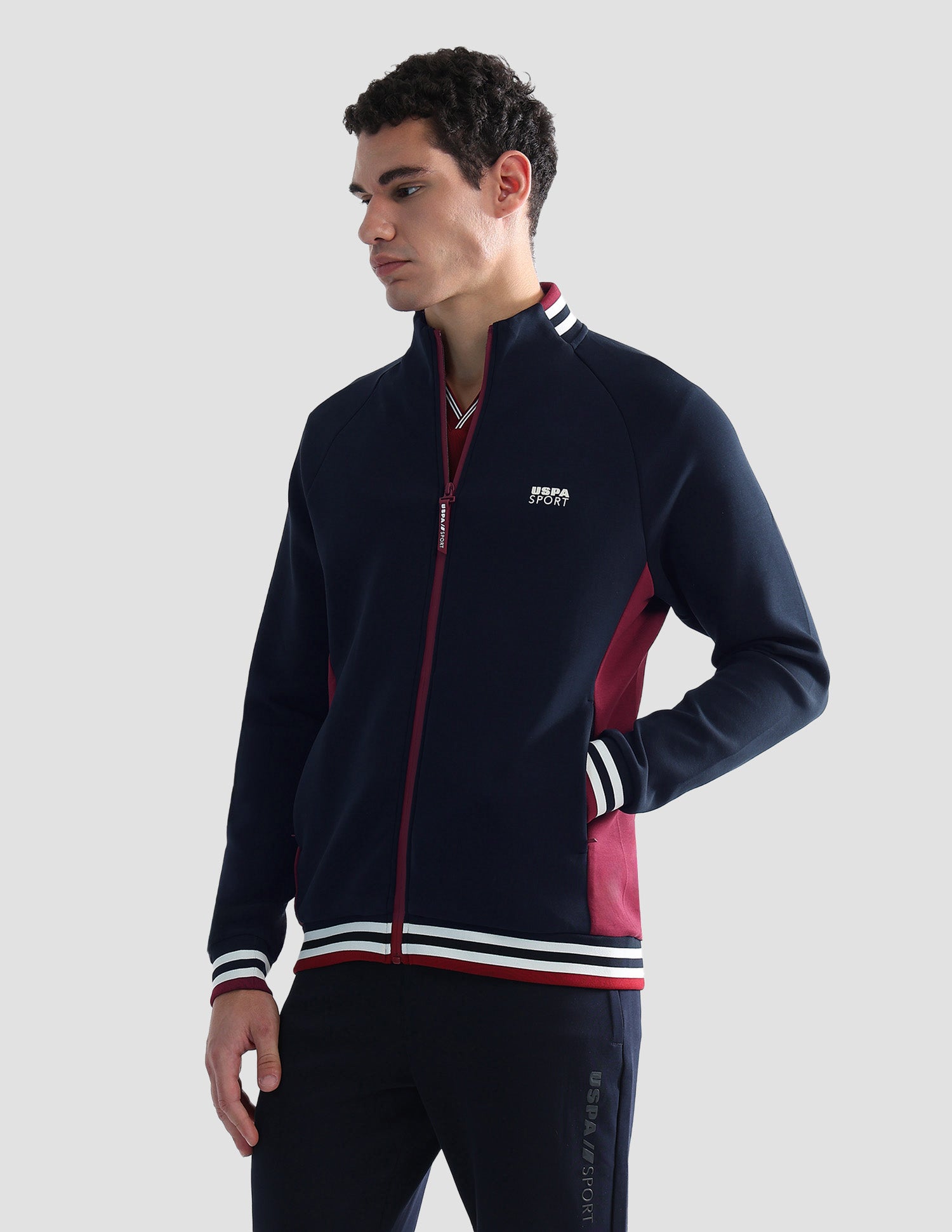 Regular Fit Solid Active Sweatshirt Navy - U.S. POLO ASSN. | Large