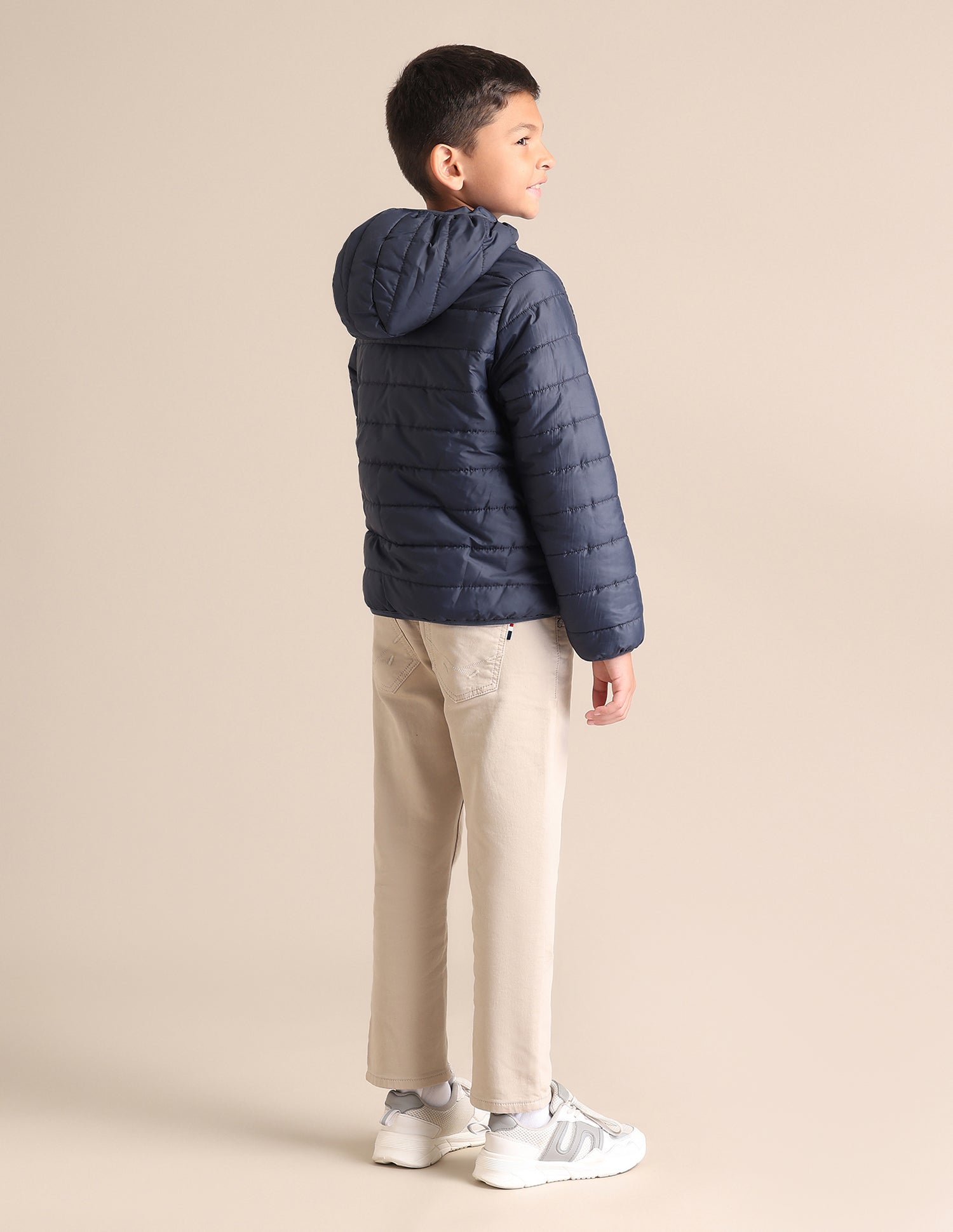 Boys Solid Hooded Jacket Navy - U.S. POLO ASSN. | Large