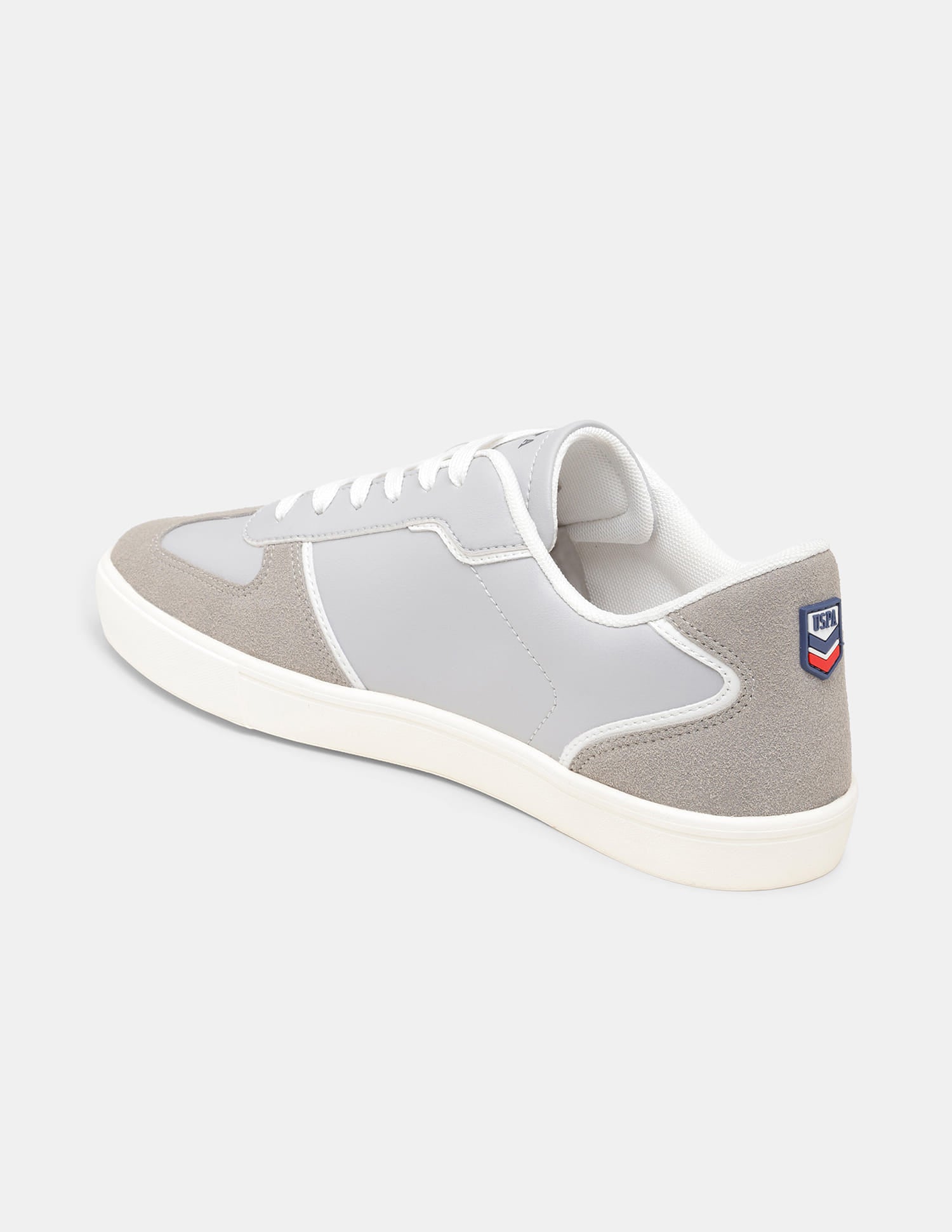 Men Colour Blocked Suede Oberon Sneakers Grey - U.S. Polo Assn. India | Large