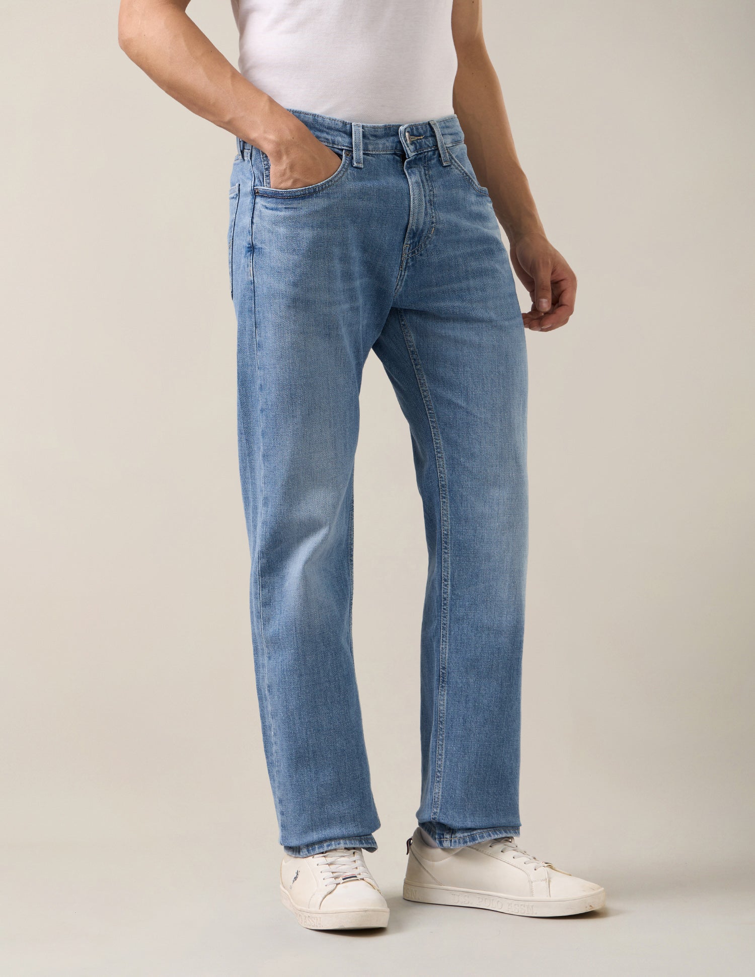 Mason Regular Straight Fit Blue Jeans Light Blue - U.S. Polo Assn. India | Large