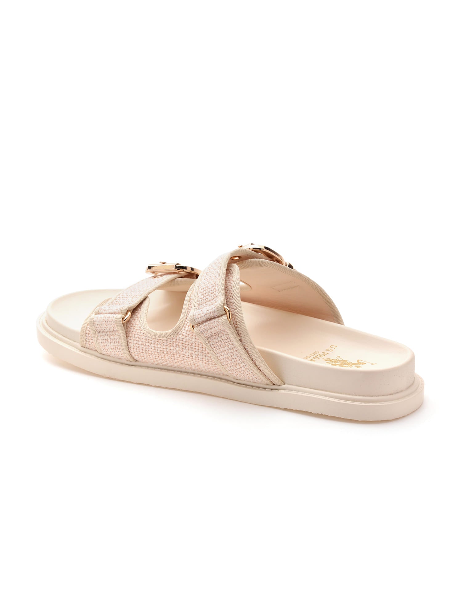 Marcella Beige Footbed Flats Beige - U.S. Polo Assn. India | Large