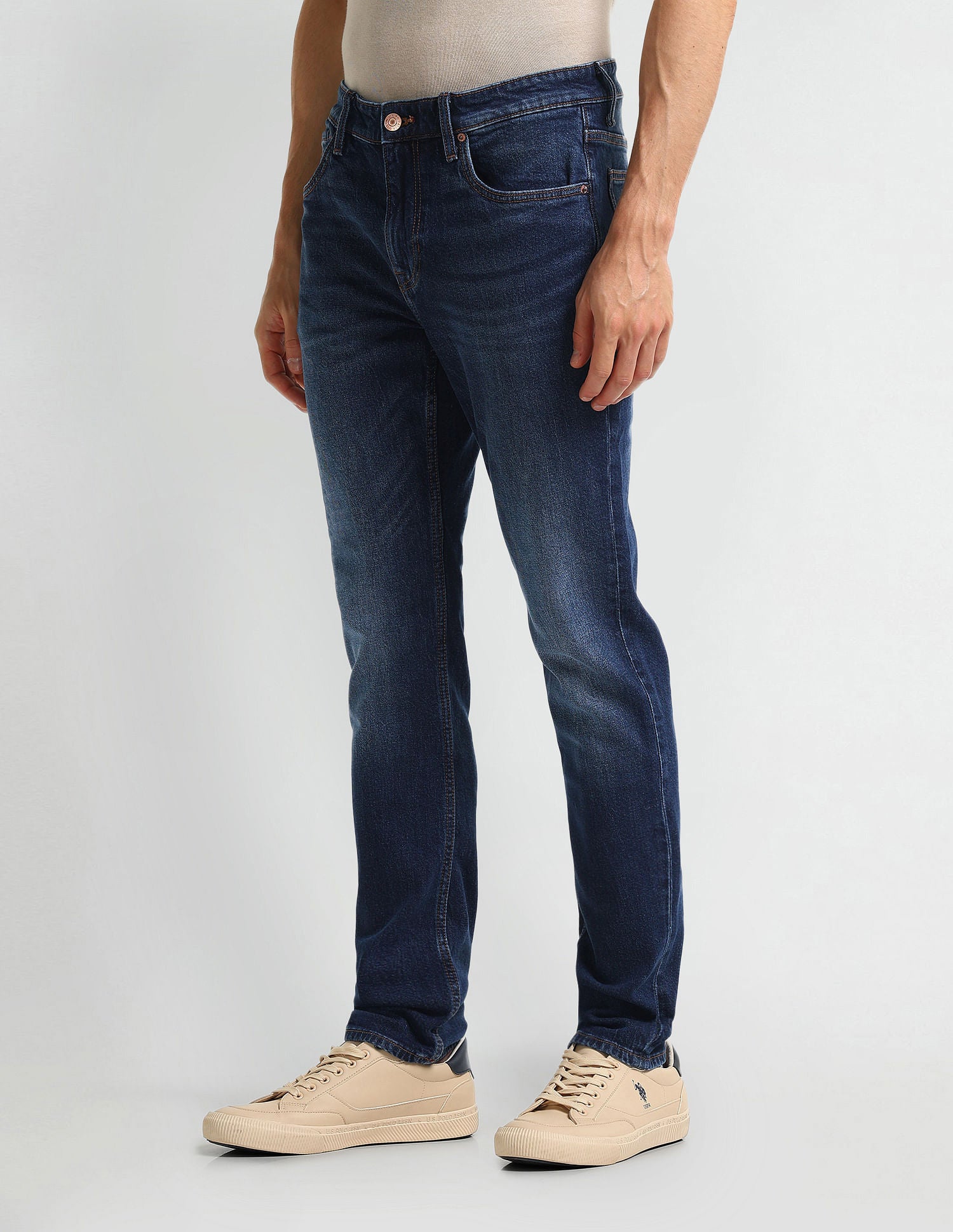 Brandon Slim Fit Blue Jeans Blue - U.S. POLO ASSN. | Large