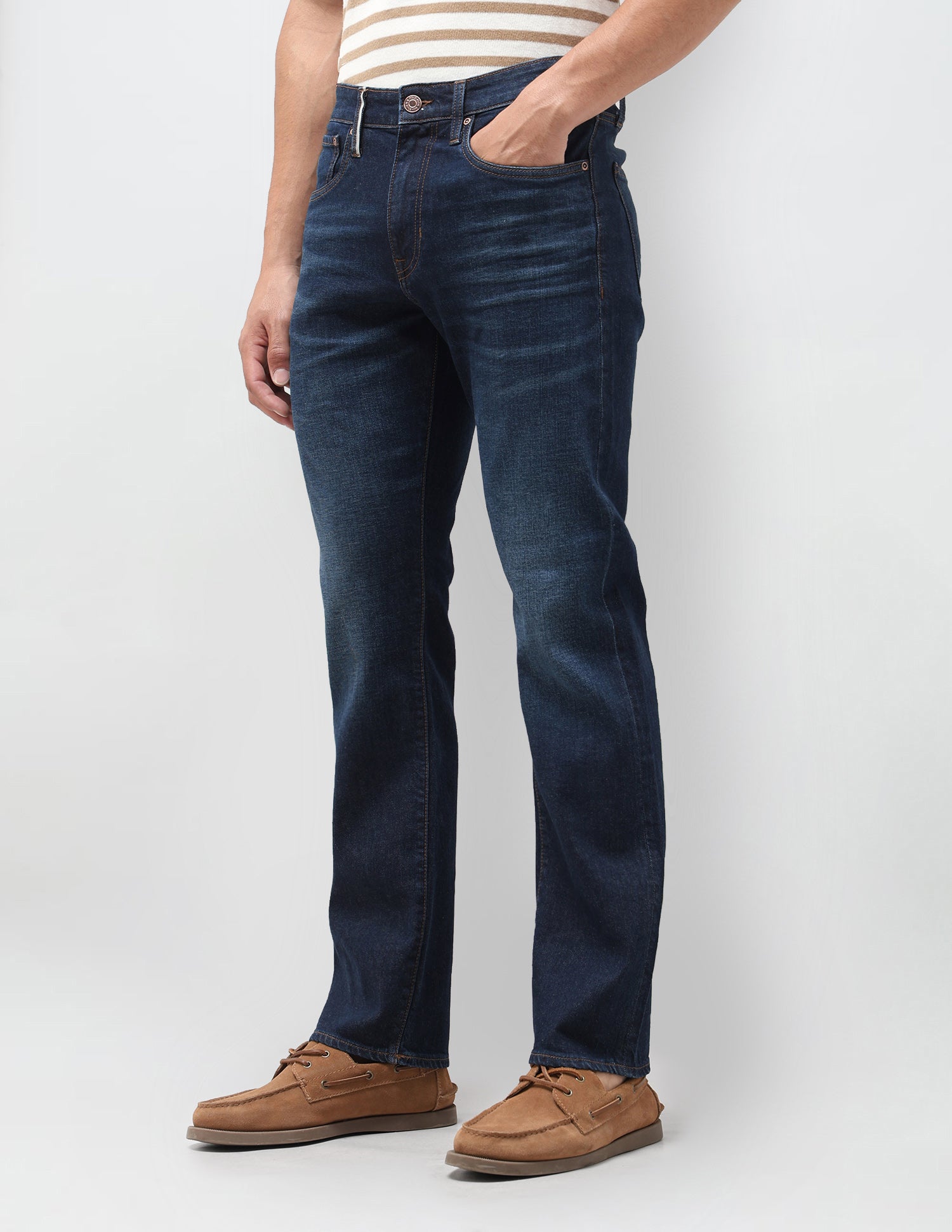 Harold Slim Straight Fit Blue Jeans Mid Blue - U.S. Polo Assn. India | Large