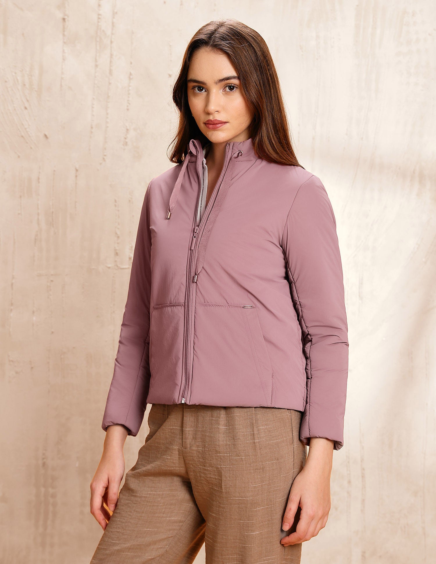 Solid Regular Fit Puffer Jacket Purple - U.S. POLO ASSN. | Large