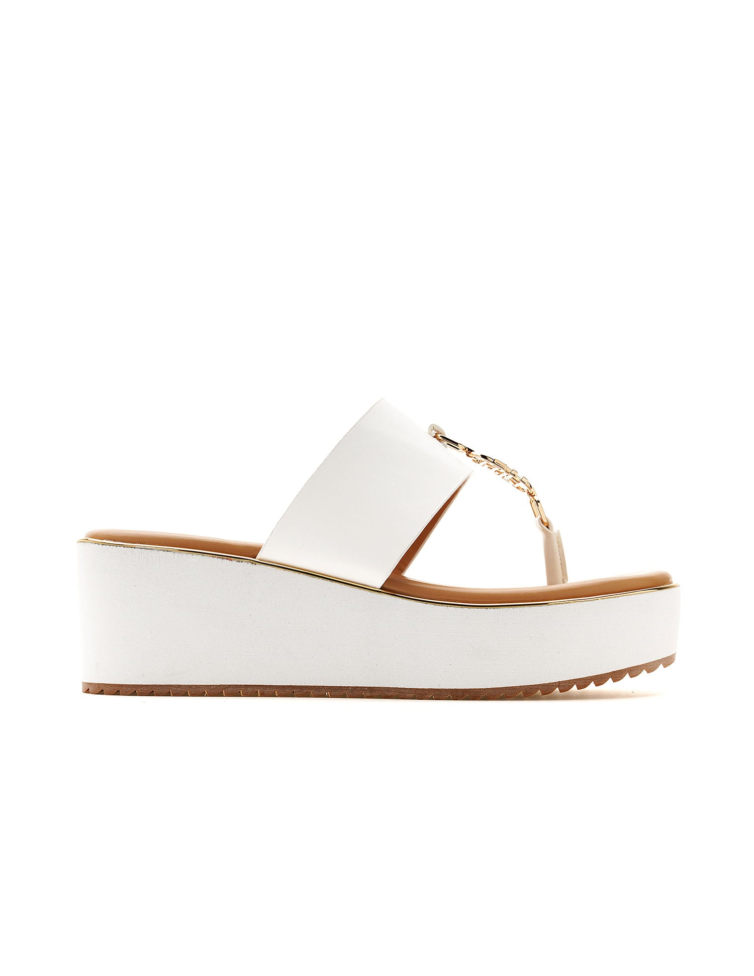 Toe Separator Alessia Wedge Sandals White - U.S. Polo Assn. India | Large