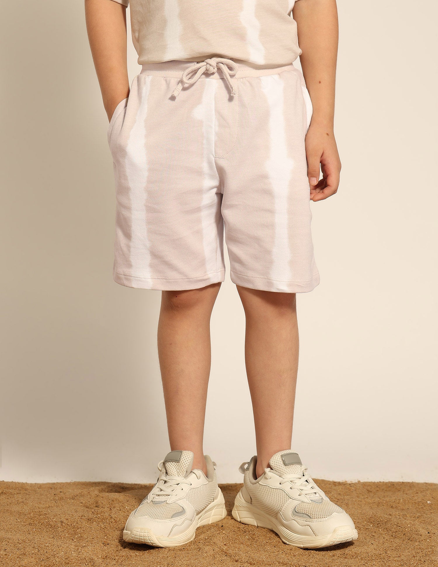 Boys Pure Cotton Dyed Shorts Beige - U.S. POLO ASSN. | Large