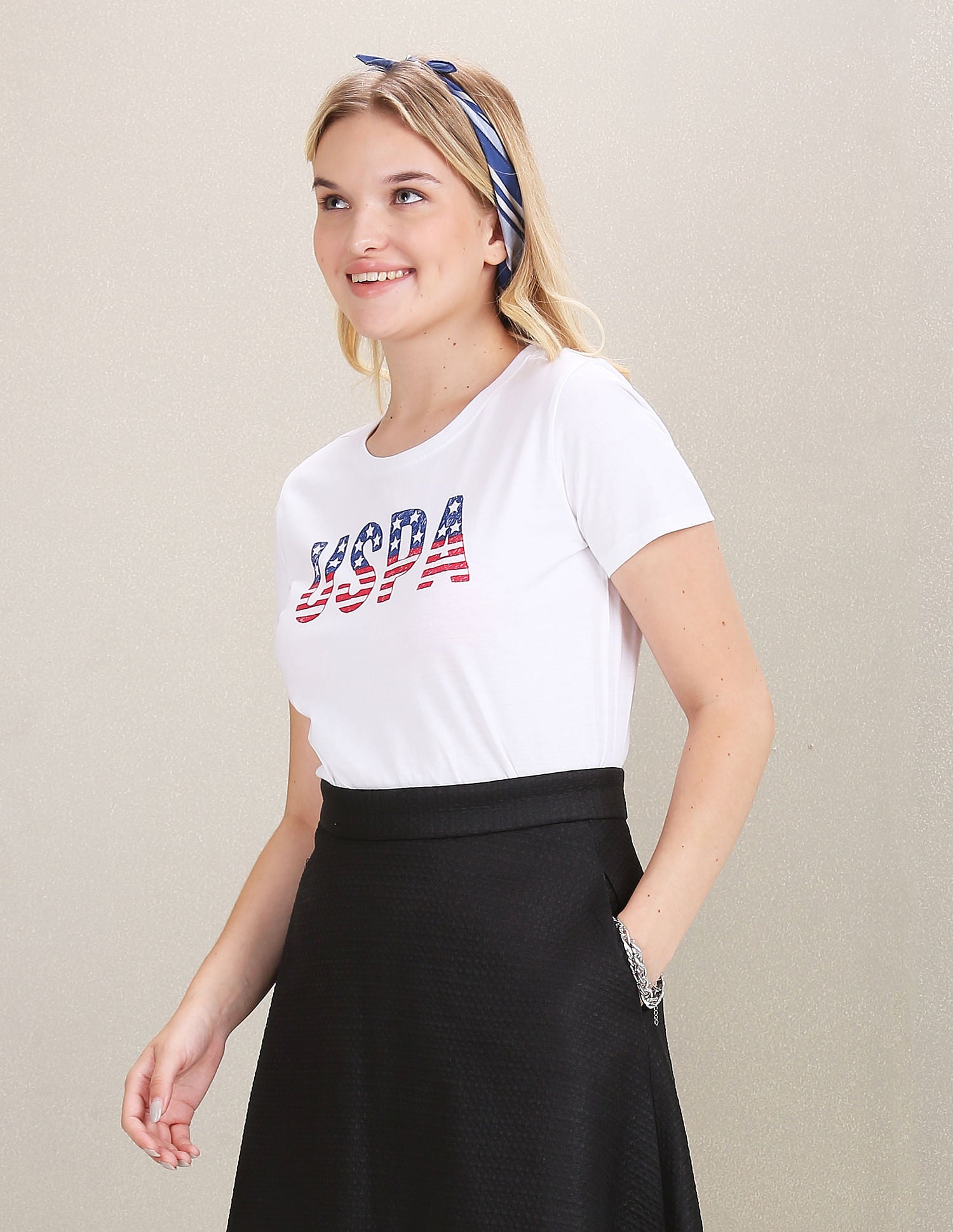 Brand Print Short Sleeve T-Shirt White - U.S. POLO ASSN. | Large