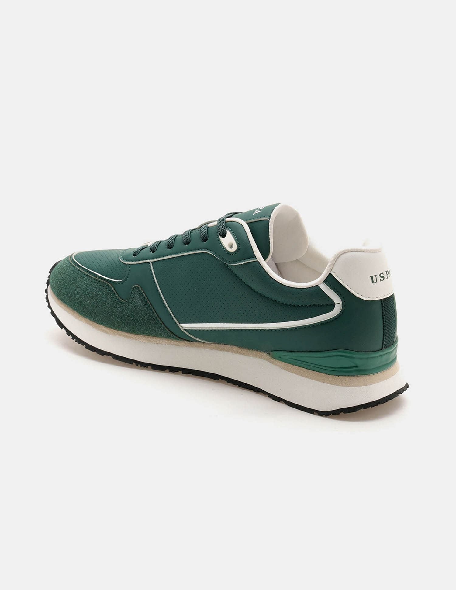 Men Lowen 2.0 Colour Blocked Sneakers Green - U.S. POLO ASSN. | Large