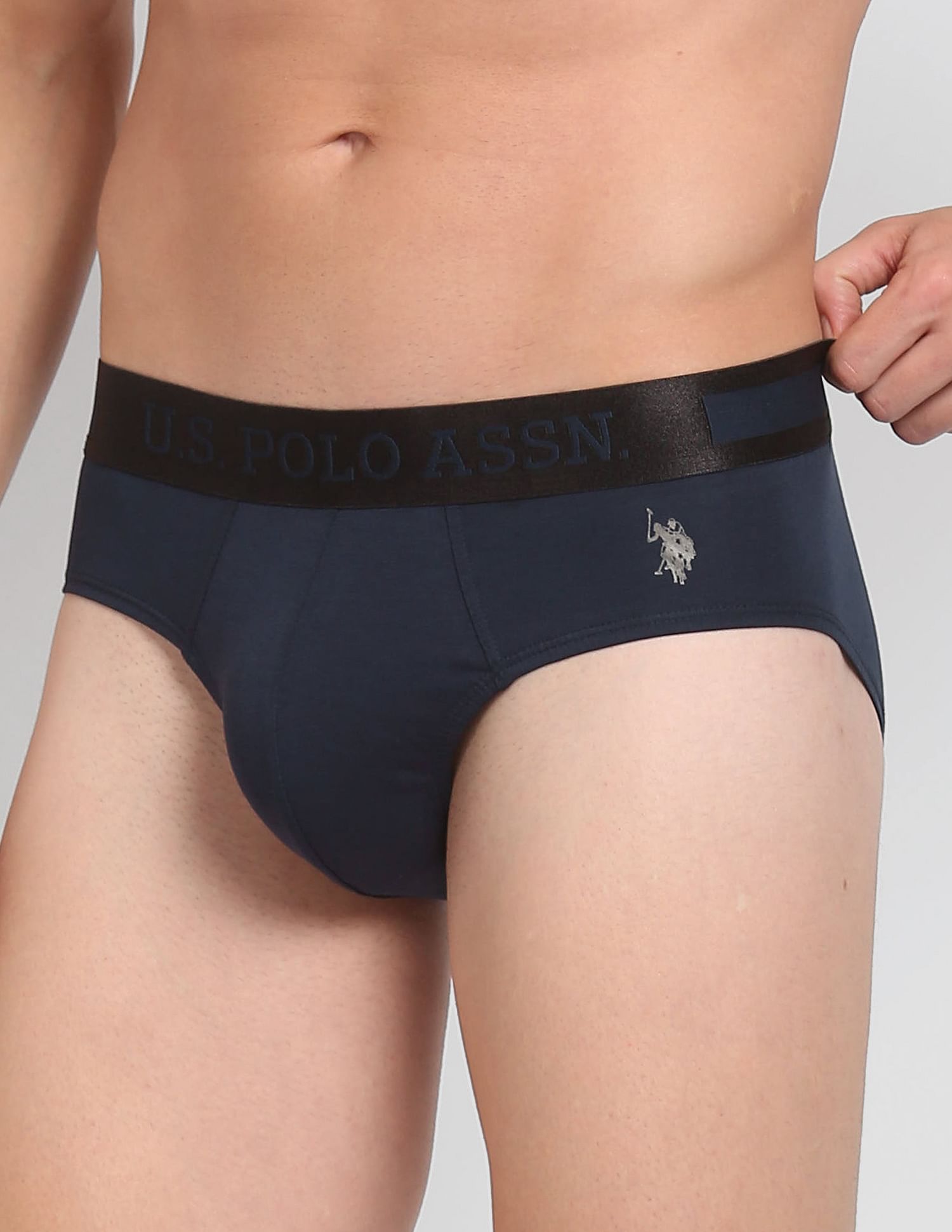 Mid Rise Solid PB001 Premium Briefs - Pack Of 1 Navy - U.S. POLO ASSN. | Large