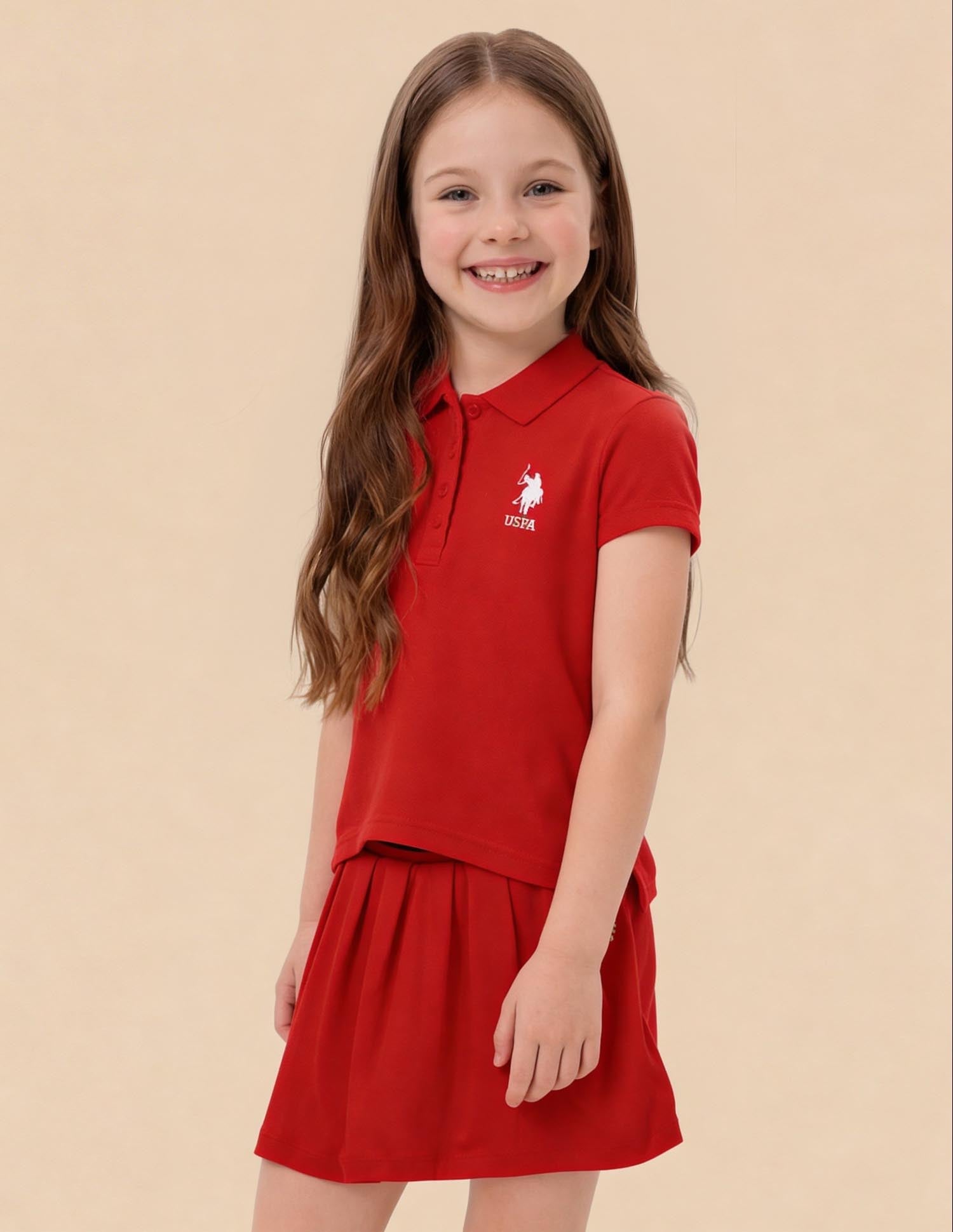 Relaxed Fit Solid Polo Shirt Red - U.S. Polo Assn. India | Large