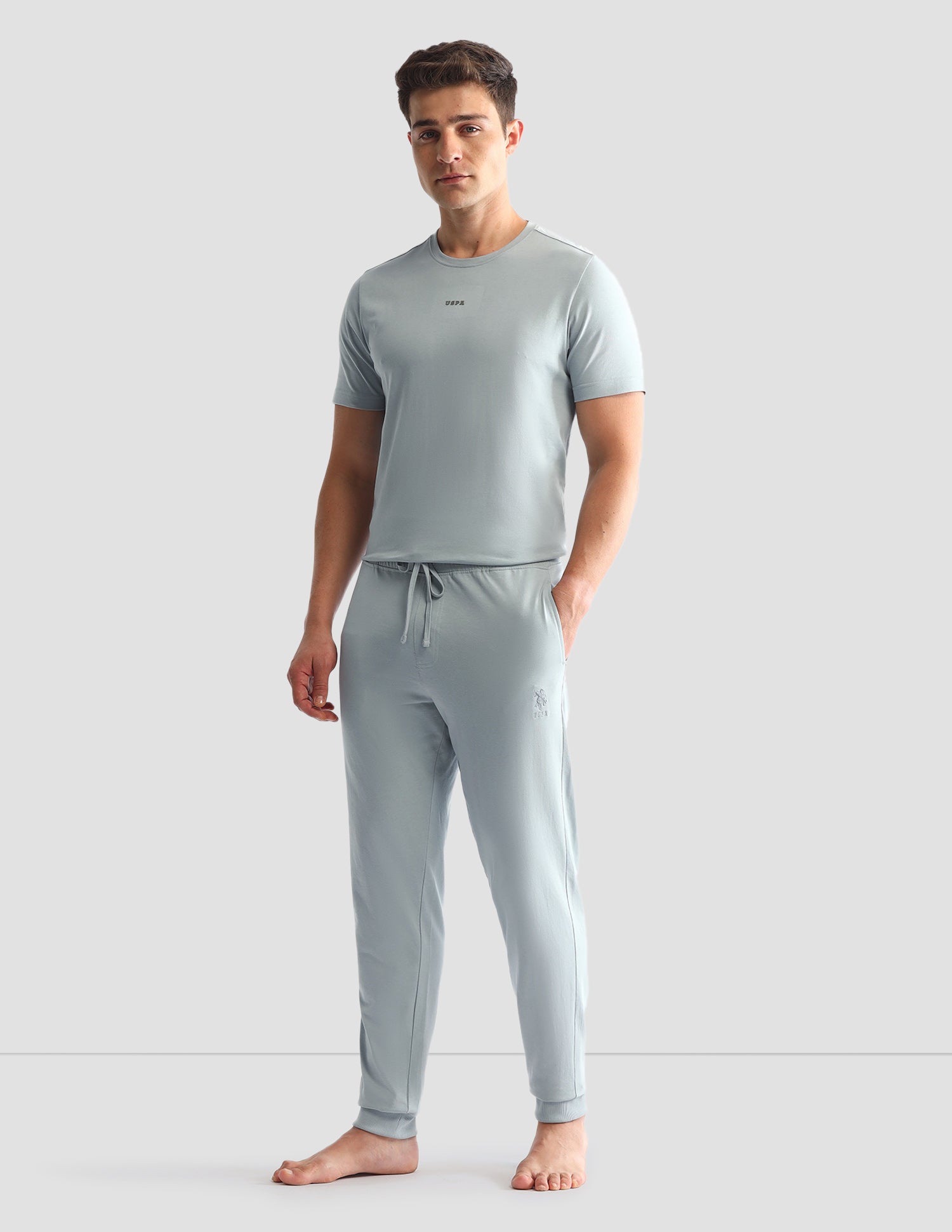 Round Neck Solid Loungewear T-Shirt Pageant Blue - U.S. POLO ASSN. | Large