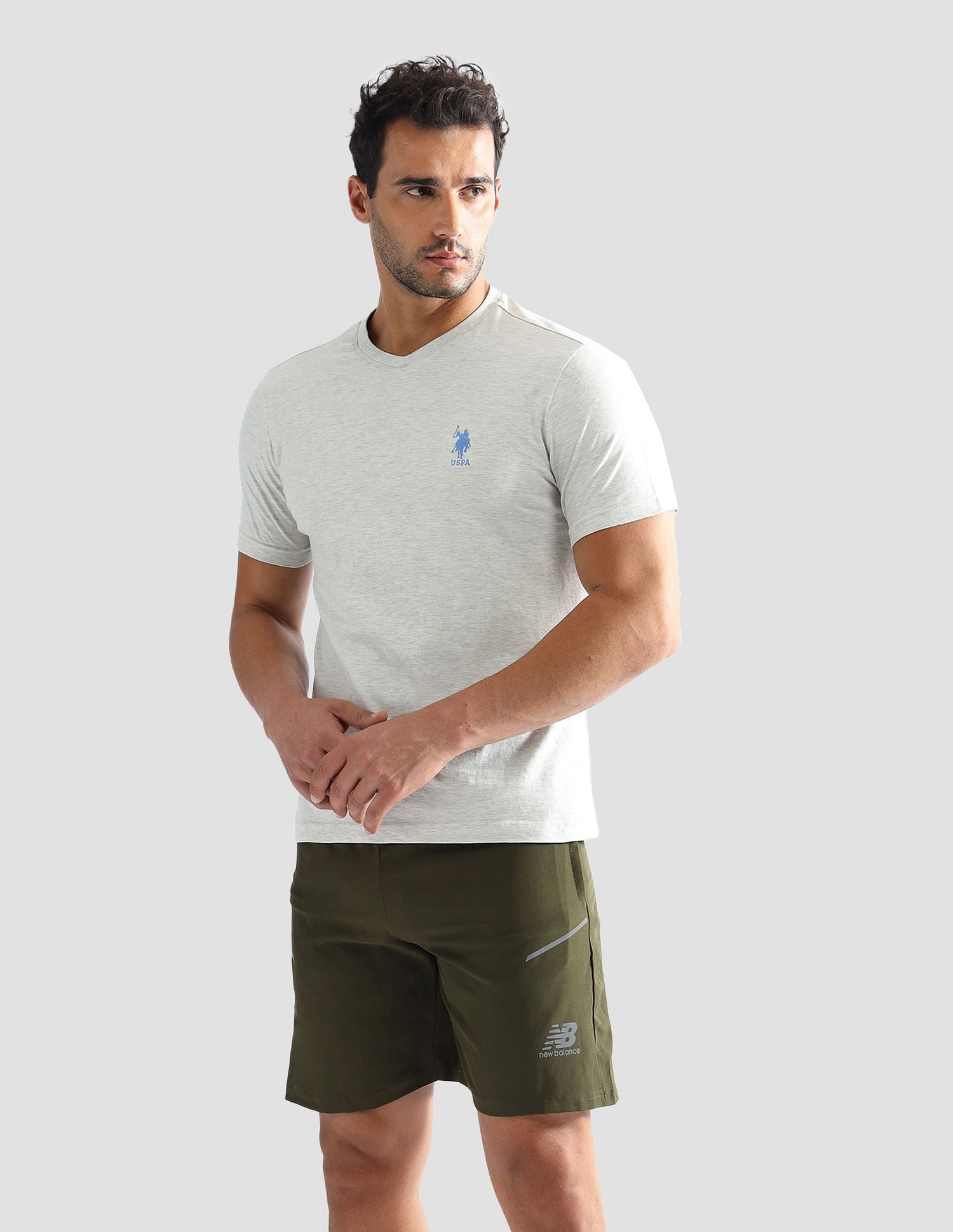 Men Off White I638 Comfort Fit Solid Cotton T-Shirt - Pack Of 1 Cream - U.S. POLO ASSN. | Large