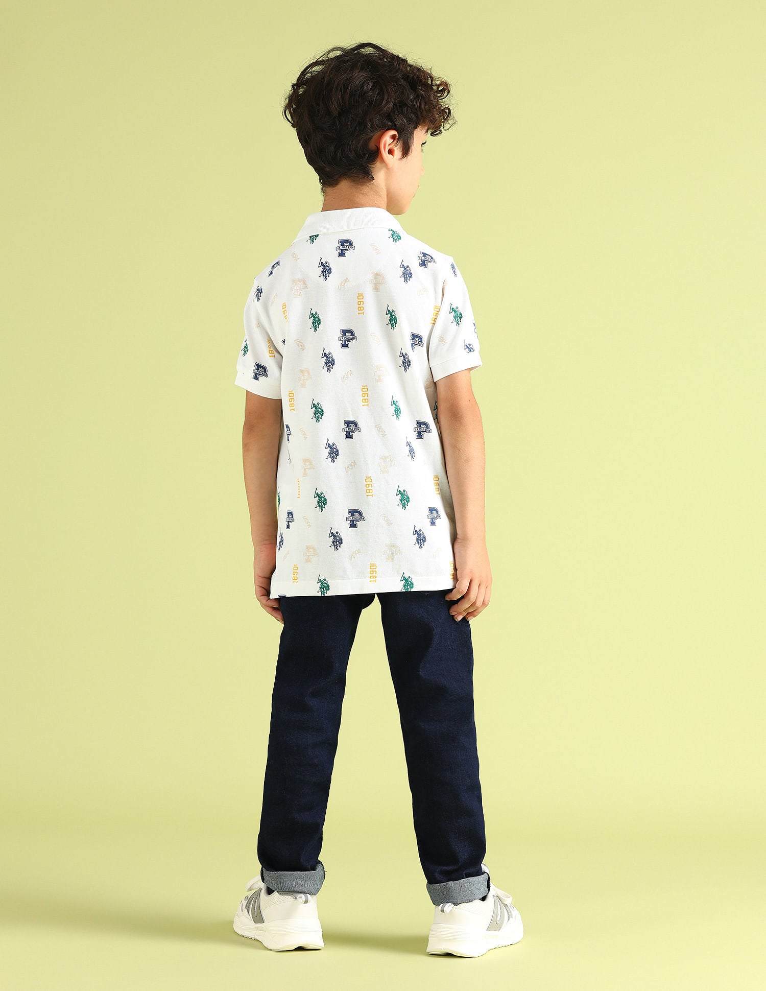 Regular fit Printed Polo Shirt White - U.S. Polo Assn. India | Large