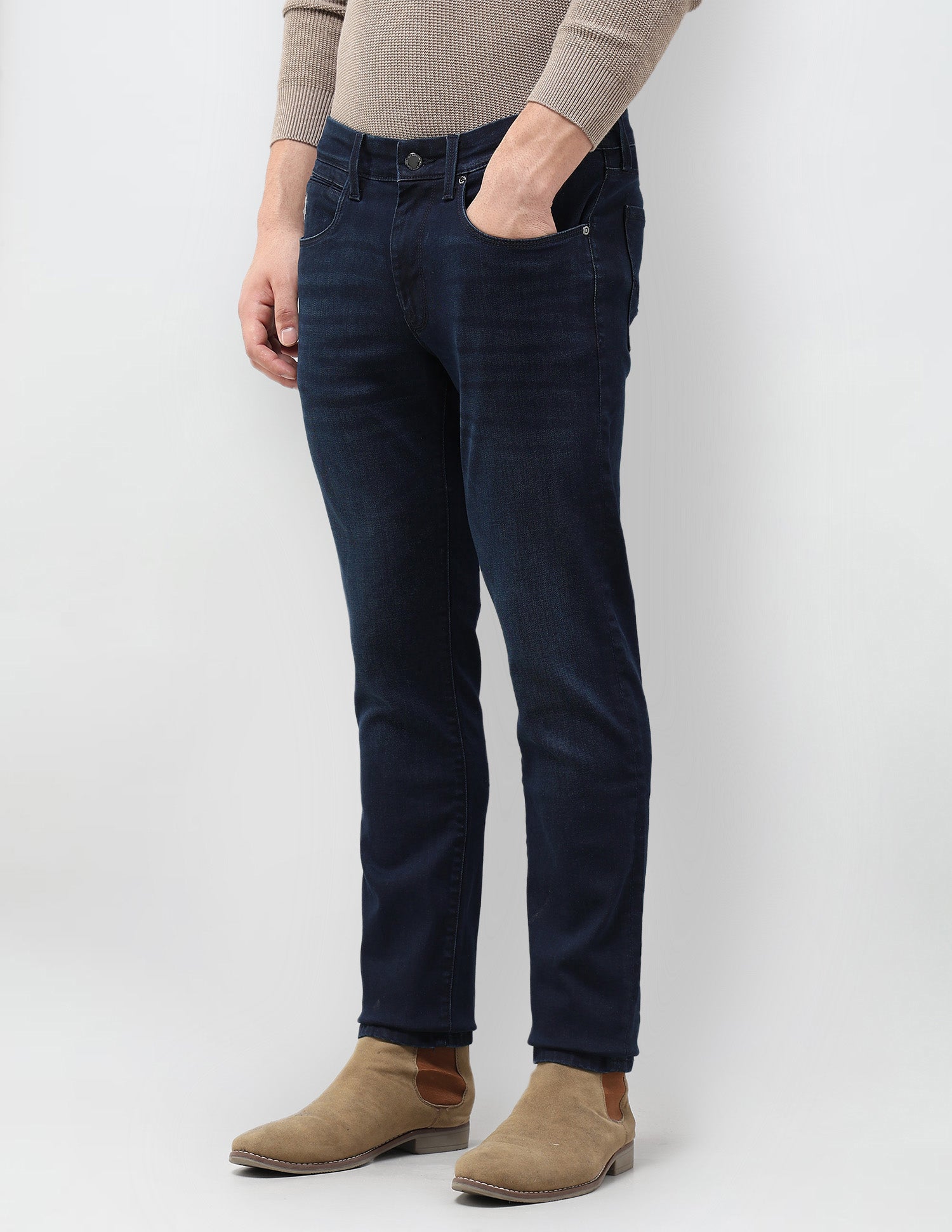 Brandon Slim Tapered Fit Blue Jeans Dark Blue - U.S. POLO ASSN. | Large