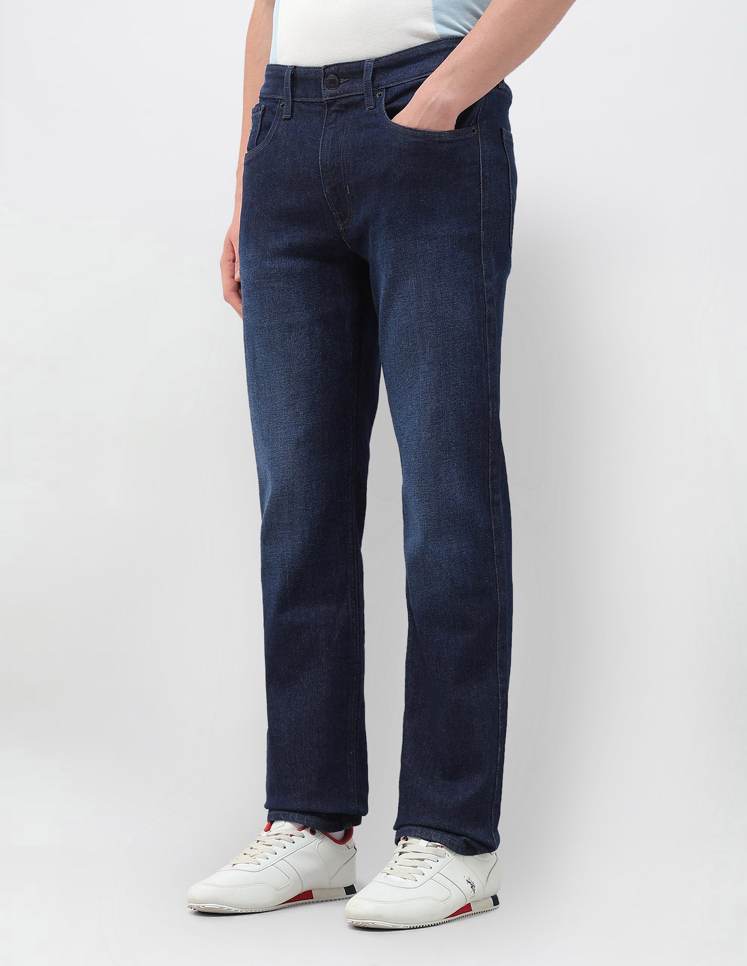 Harold Slim Straight Blue Jeans Blue - U.S. POLO ASSN. | Large