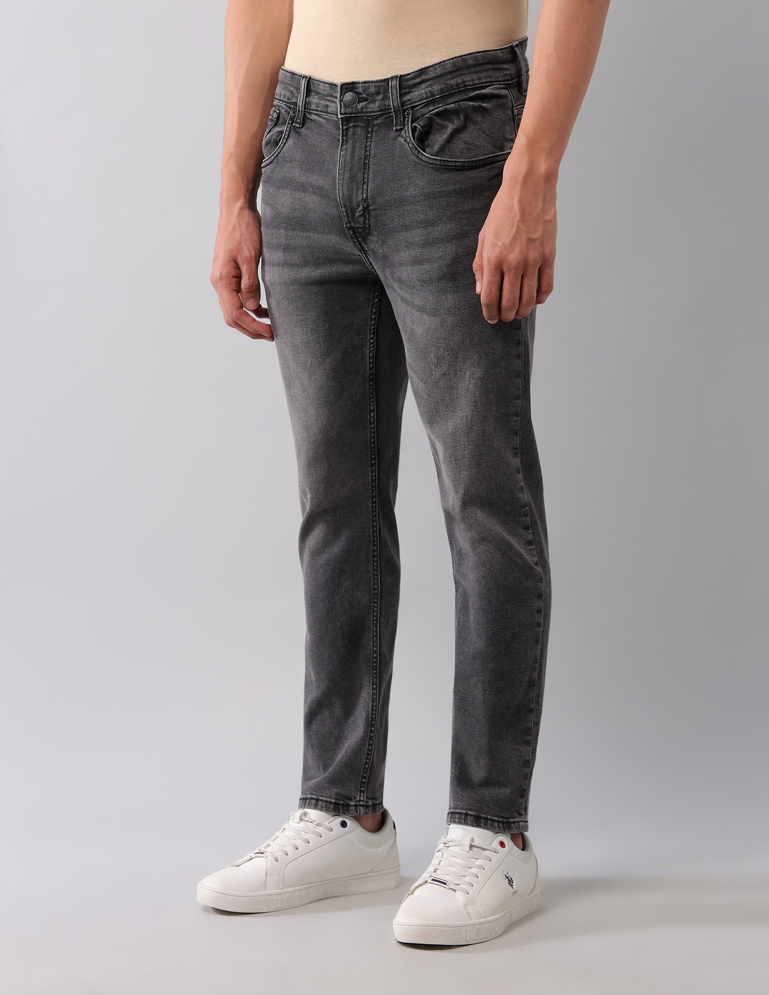 Cole Comfort Cropped Fit Black Jeans Black - U.S. Polo Assn. India | Large