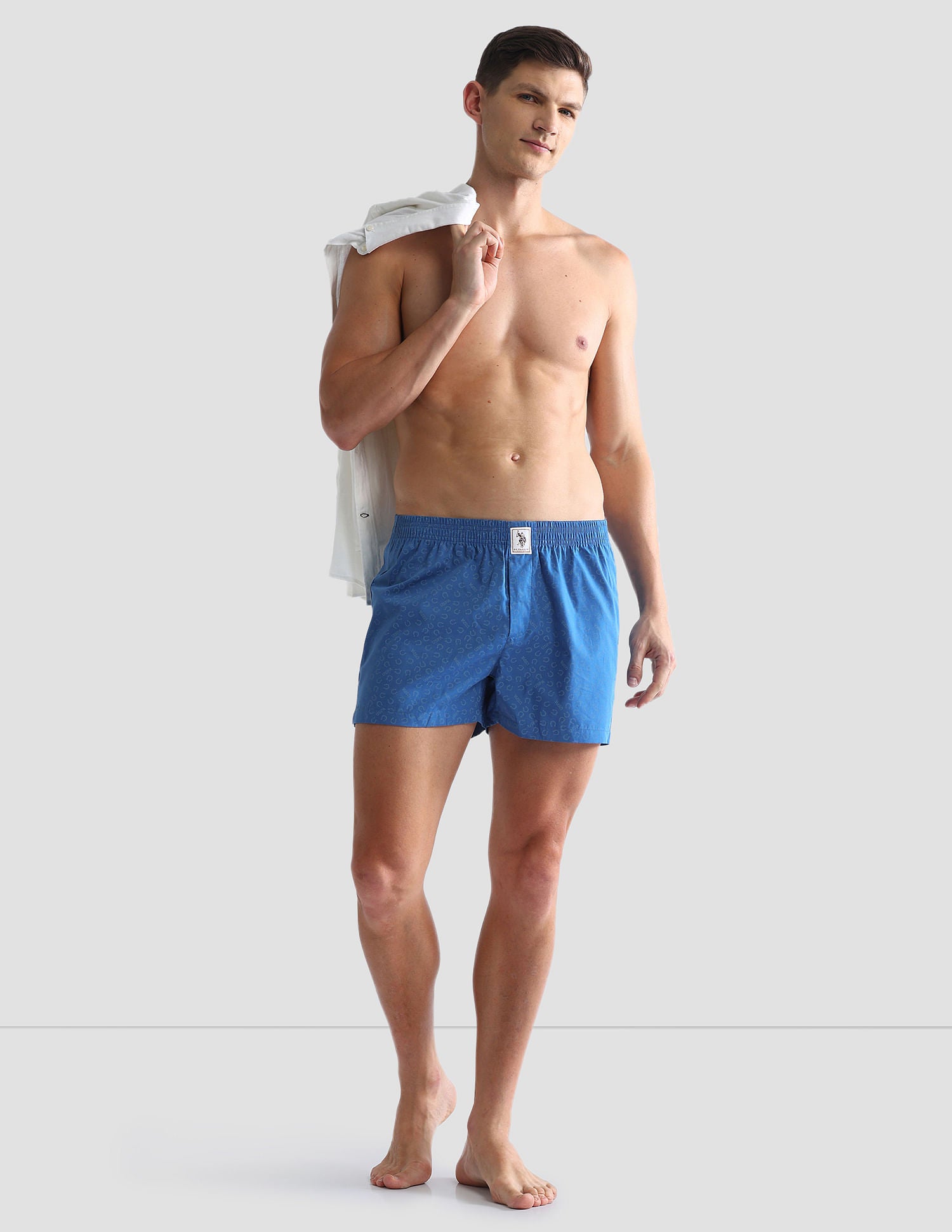 Mid Rise Soft Cotton OEX02 Boxers - Pack Of 2 Green and Blue - U.S. POLO ASSN. | Large