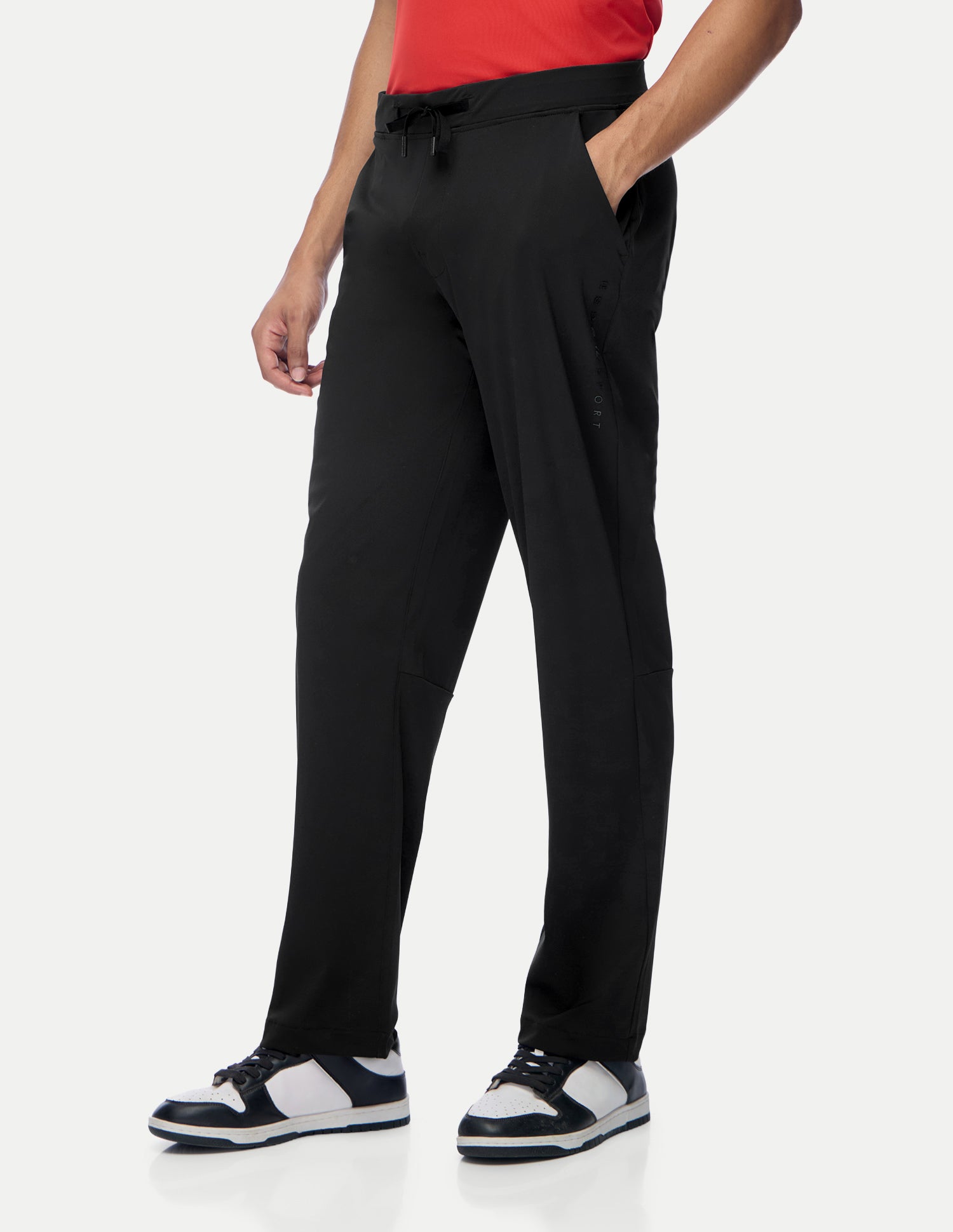 Mid Rise Regular Fit Active Track Pants Black - U.S. Polo Assn. India | Large