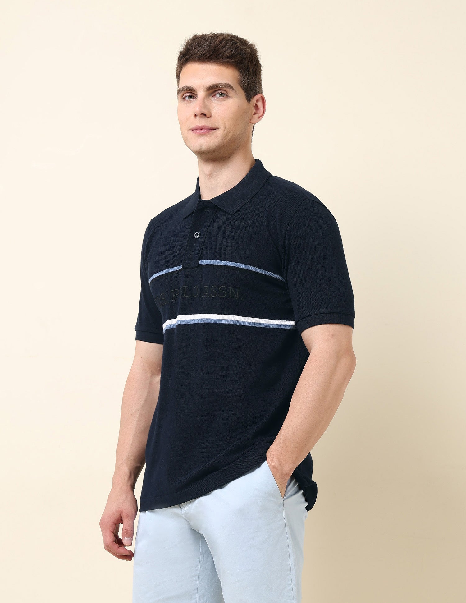 Brand Embroidered Classic Polo Shirt Navy - U.S. POLO ASSN. | Large