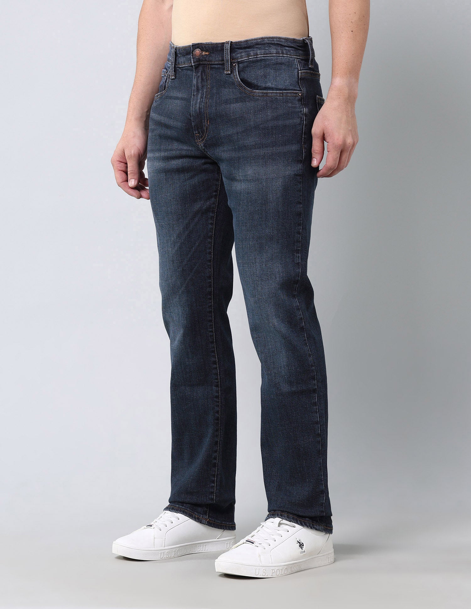 Mid Rise Harold Slim Straight Fit Jeans Blue - U.S. Polo Assn. India | Large