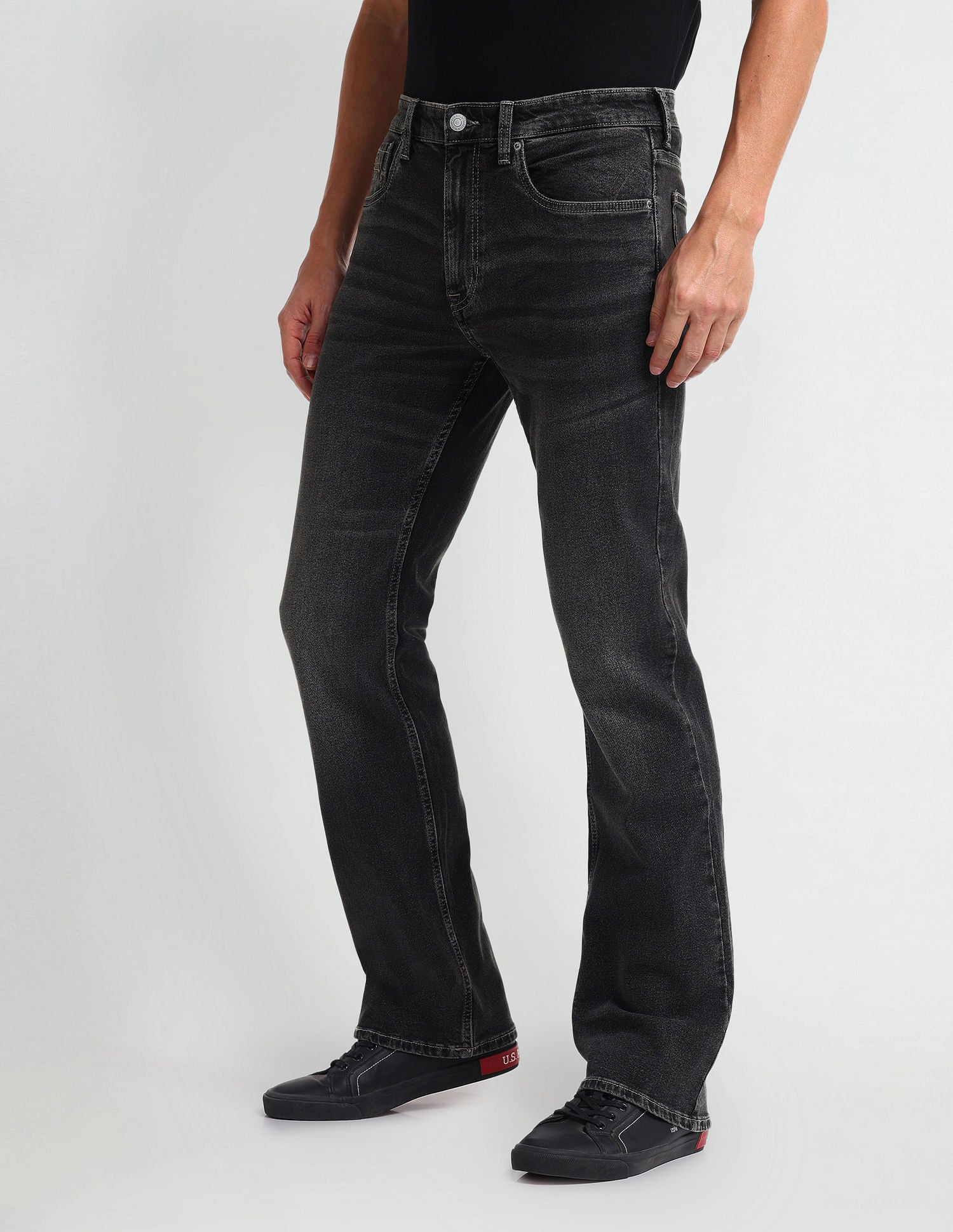 Connor Bootcut Grey Jeans Grey - U.S. Polo Assn. India | Large