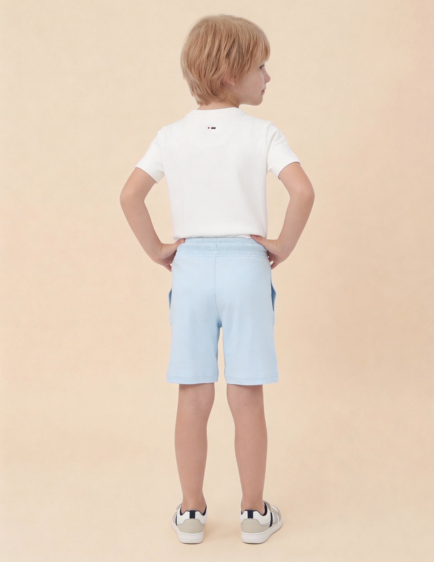 Graphic Brand Printed Regular Fit Shorts Light Blue - U.S. Polo Assn. India | Large