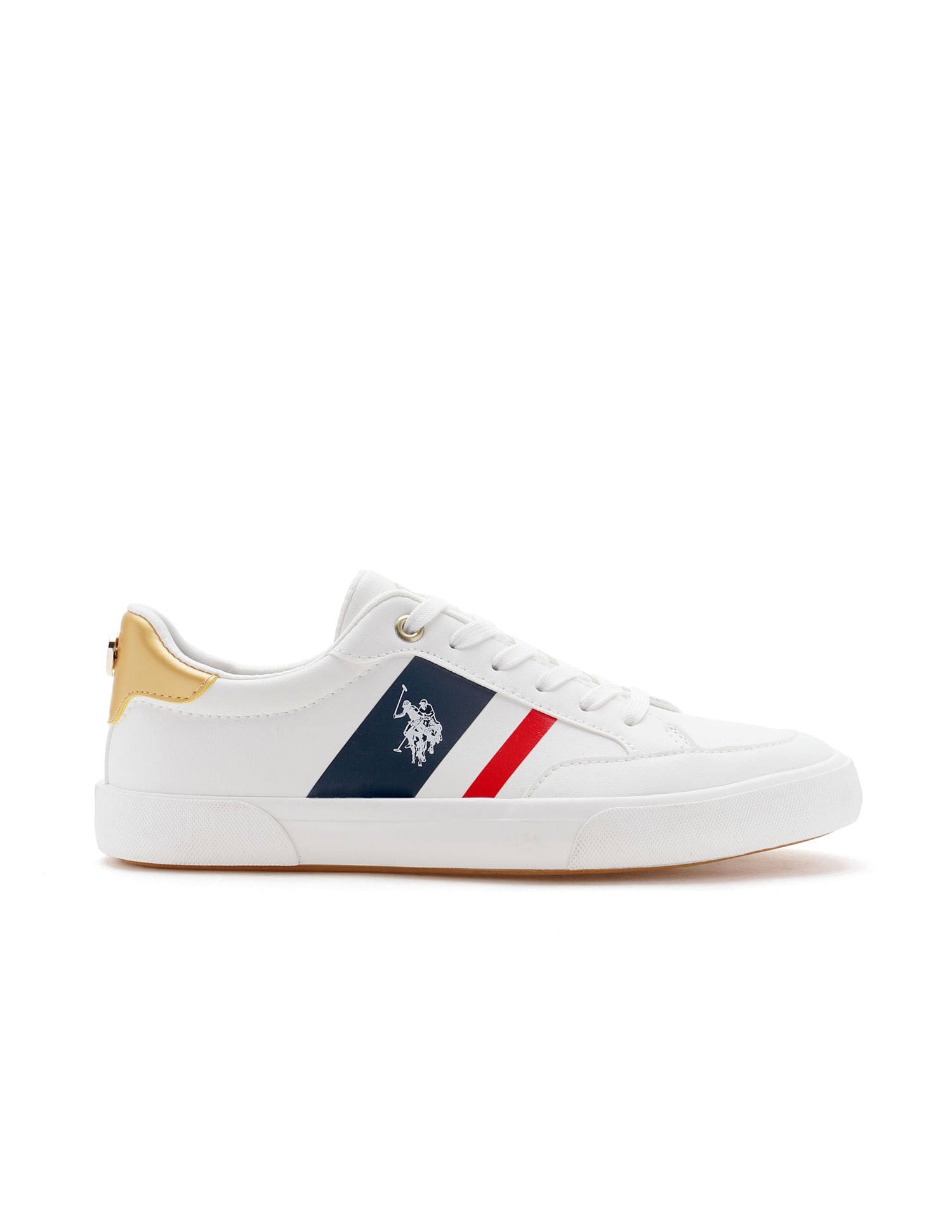 Women Signature Stripe Harper Sneakers White - U.S. Polo Assn. India | Large