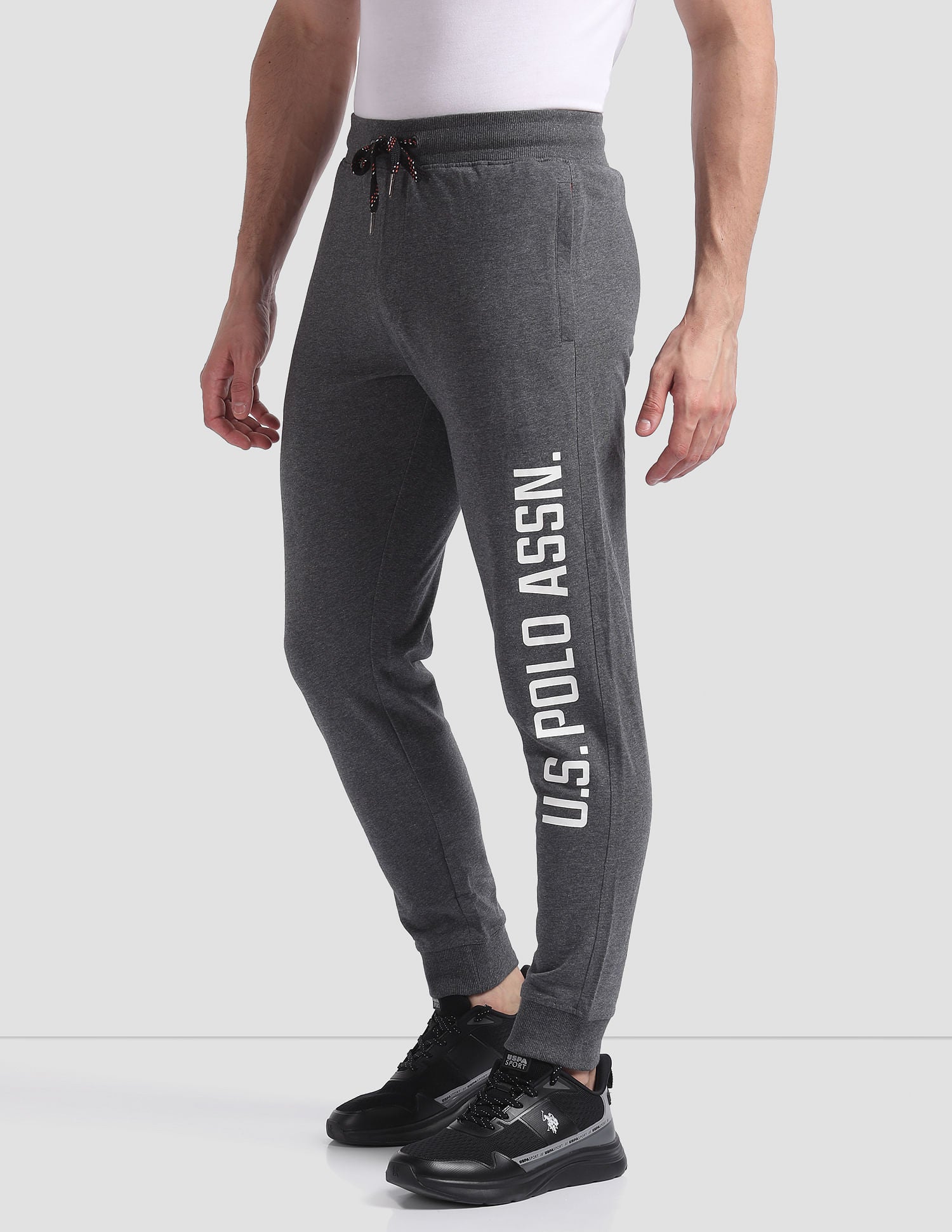 Comfort Fit Solid I675 Joggers - Pack Of 1 Dark Grey - U.S. POLO ASSN. | Large