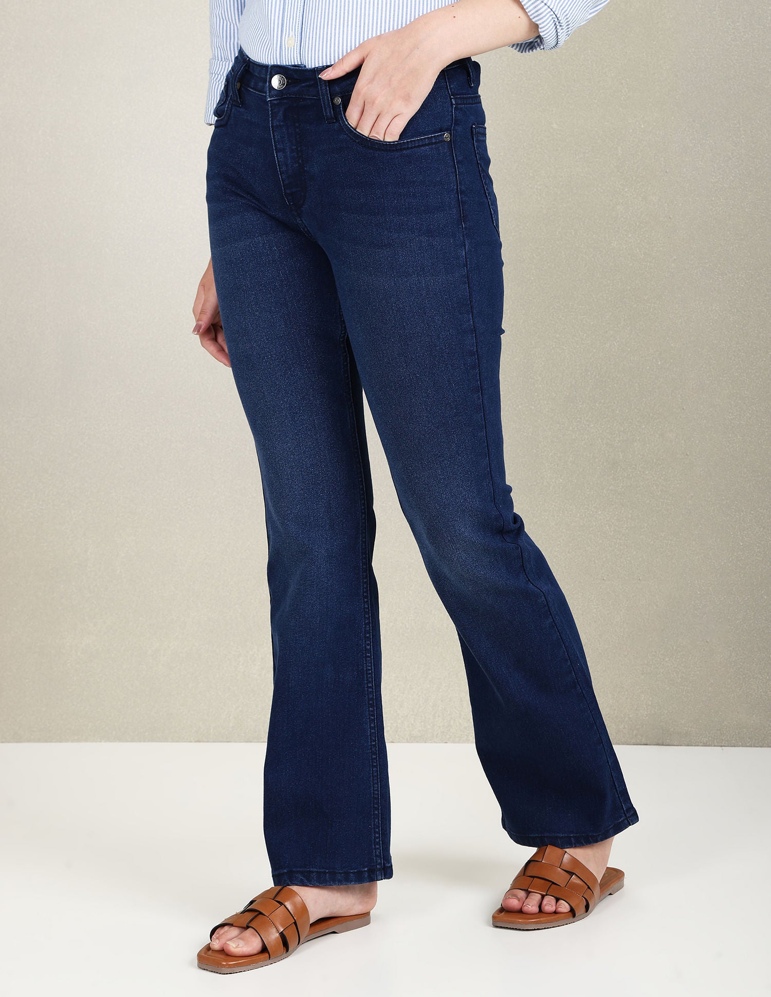 Mid Rise Bootcut Fit Jeans Dark Blue - U.S. POLO ASSN. | Large