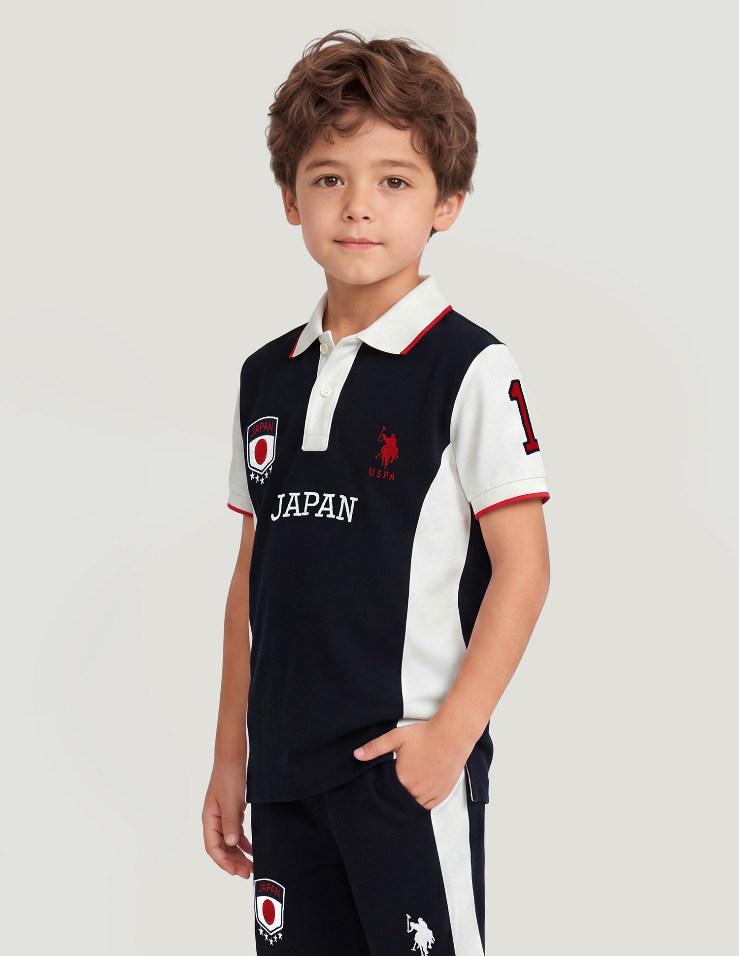 Colourblocked Embroidered Regular Fit Polo Shirt Navy - U.S. Polo Assn. India | Large