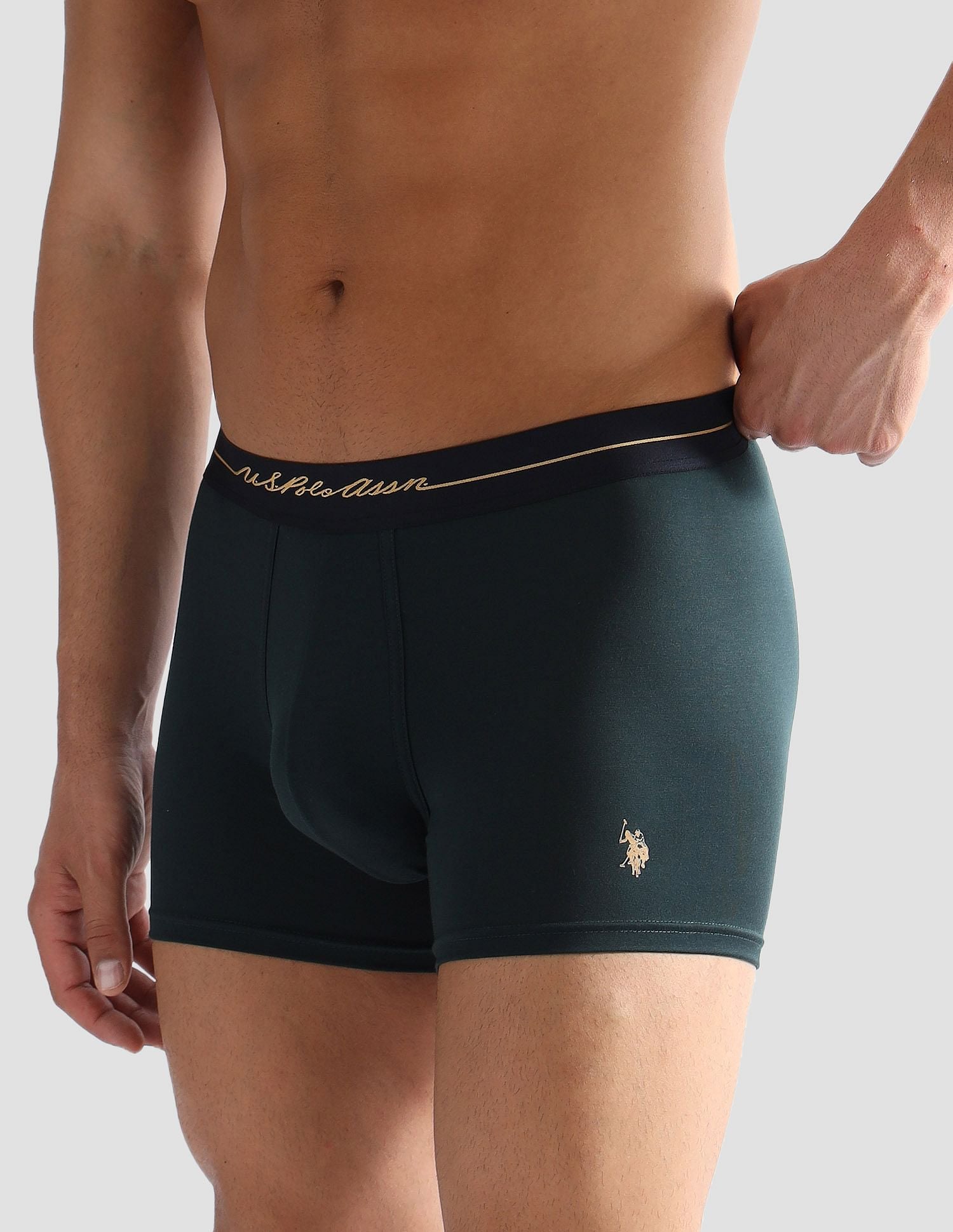 Anti Microbial Solid PT004 Trunks - Pack of 1 Scarab - U.S. POLO ASSN. | Large