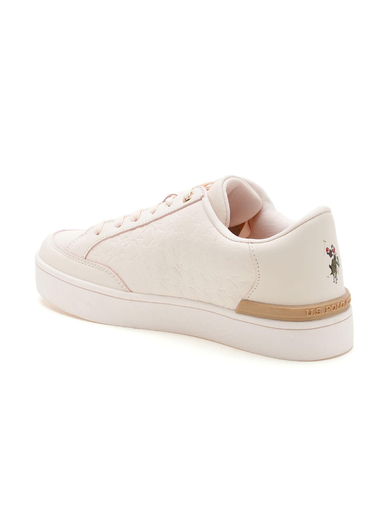 Women Debossed Branding Mila Sneakers Pink - U.S. Polo Assn. India | Large