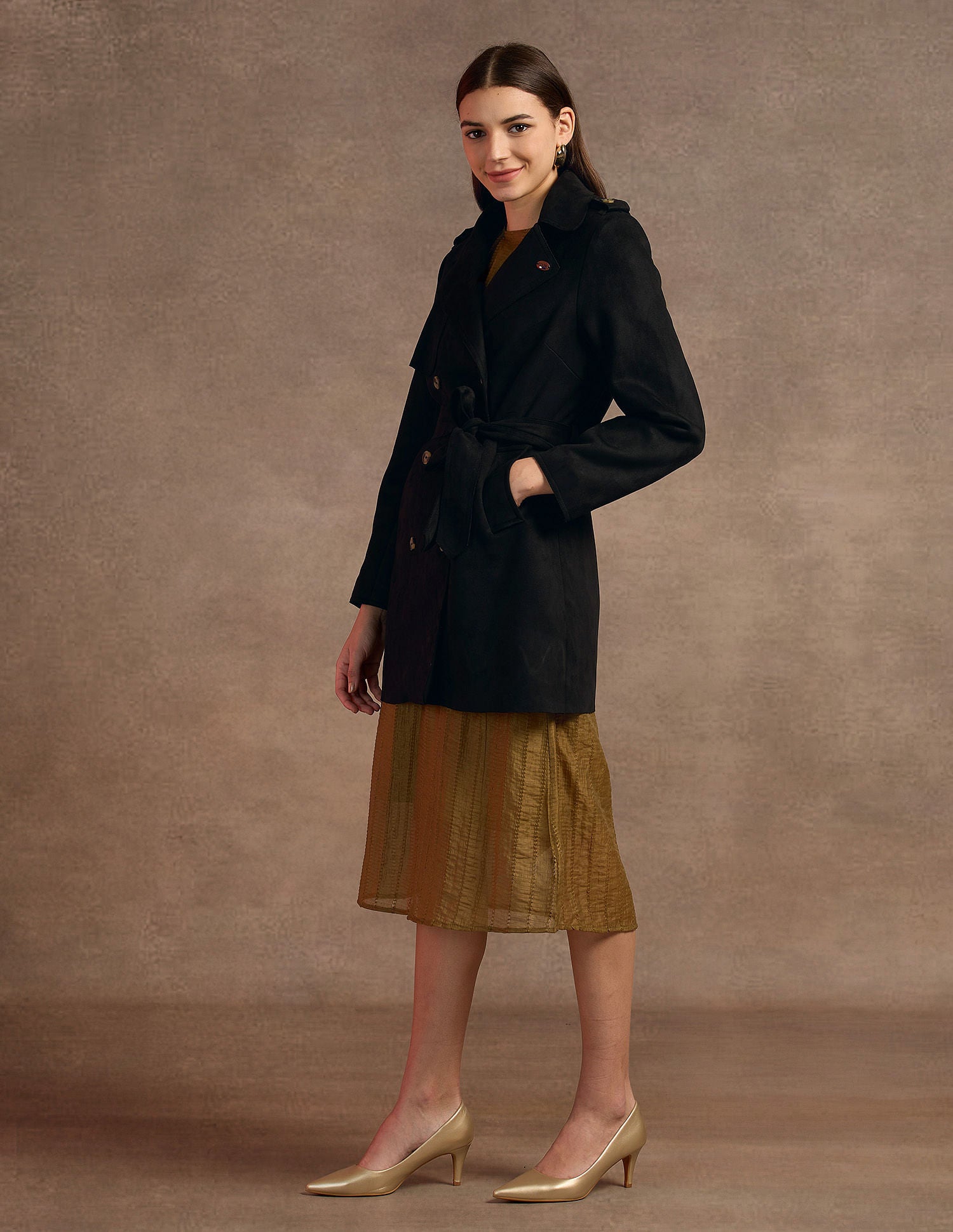 Longline Lapel Collar Jacket Black - U.S. POLO ASSN. | Large