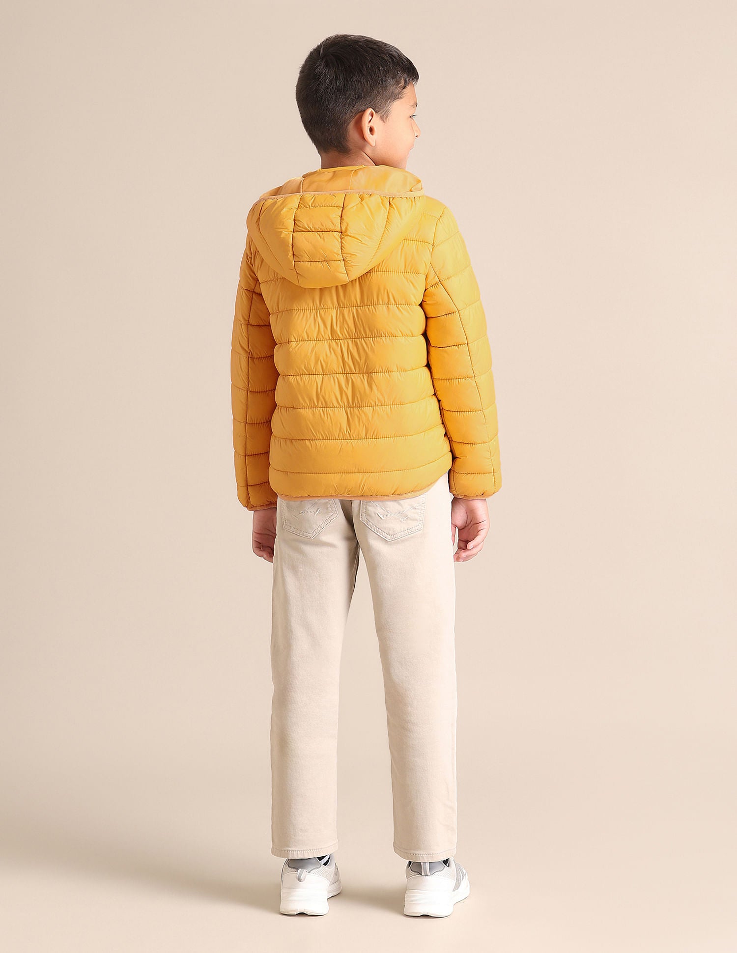 Boys Solid Hooded Jacket Old Gold - U.S. POLO ASSN. | Large