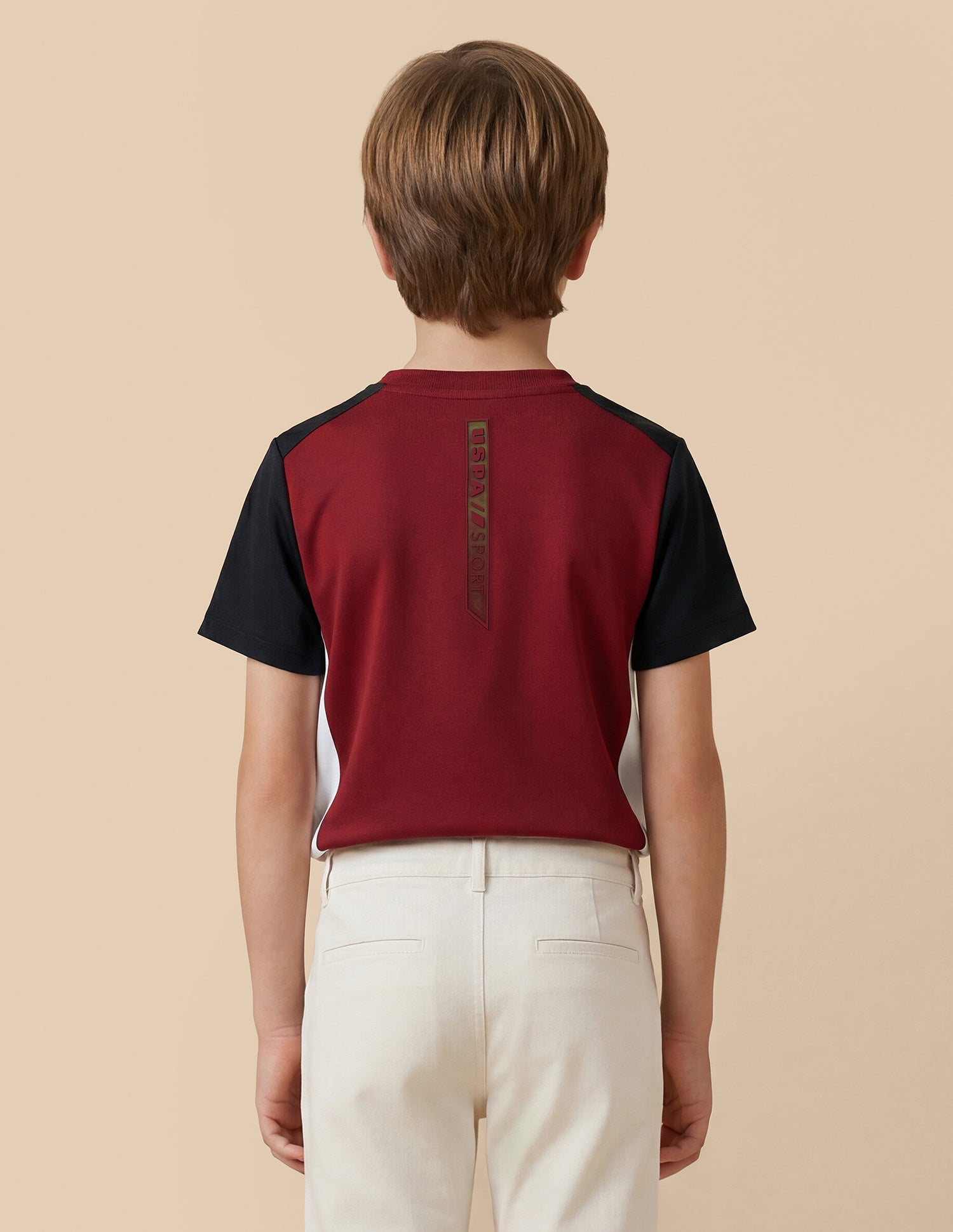 Colour Blocked Regular Fit T-Shirt Maroon - U.S. Polo Assn. India | Large